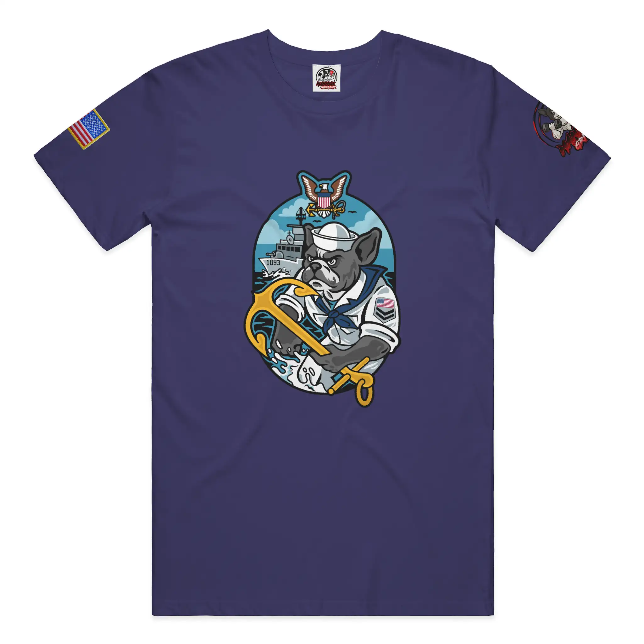 Manny's GritGear Navy Pride T Shirt