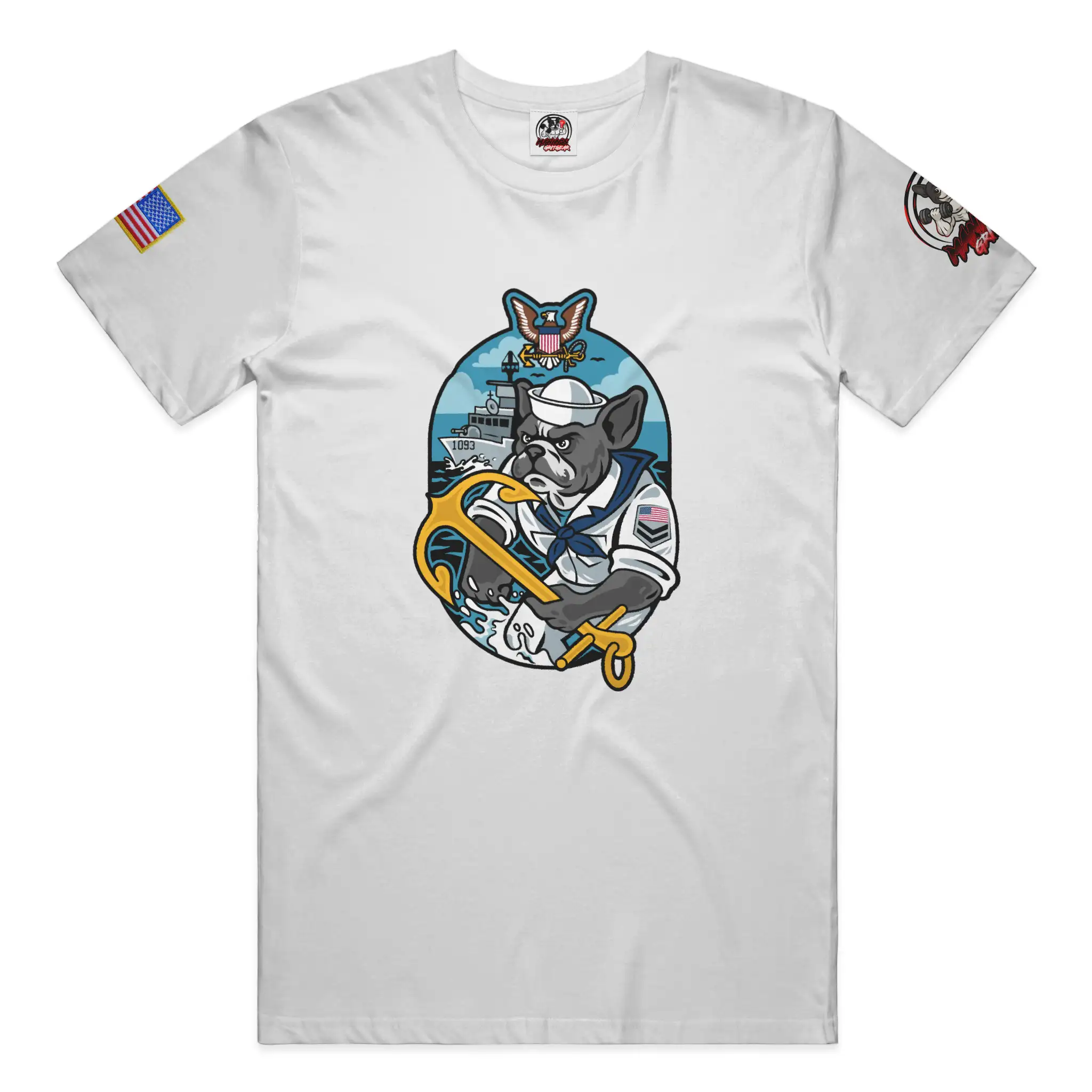 Manny's GritGear Navy Pride T Shirt