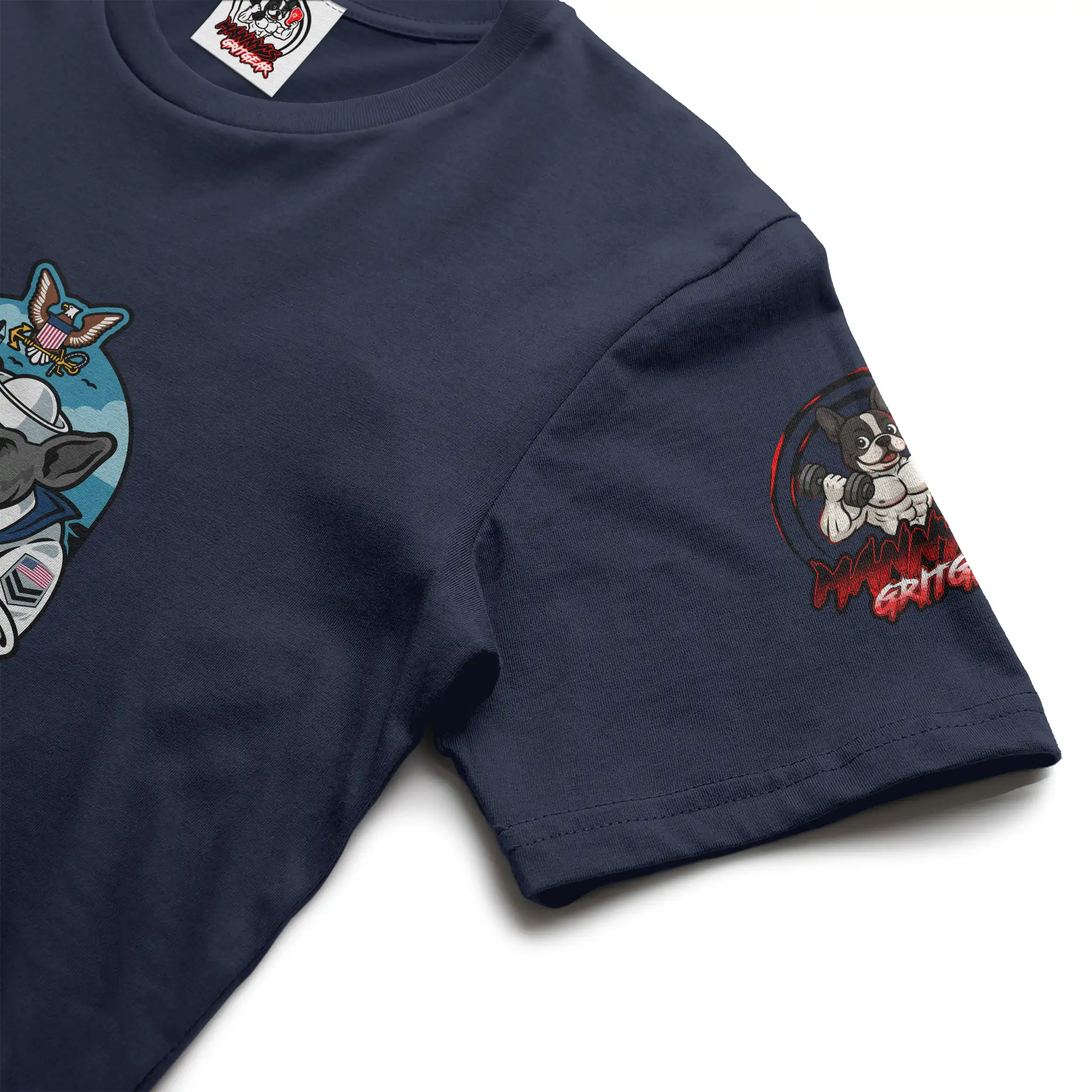 Manny's GritGear Navy Pride T Shirt