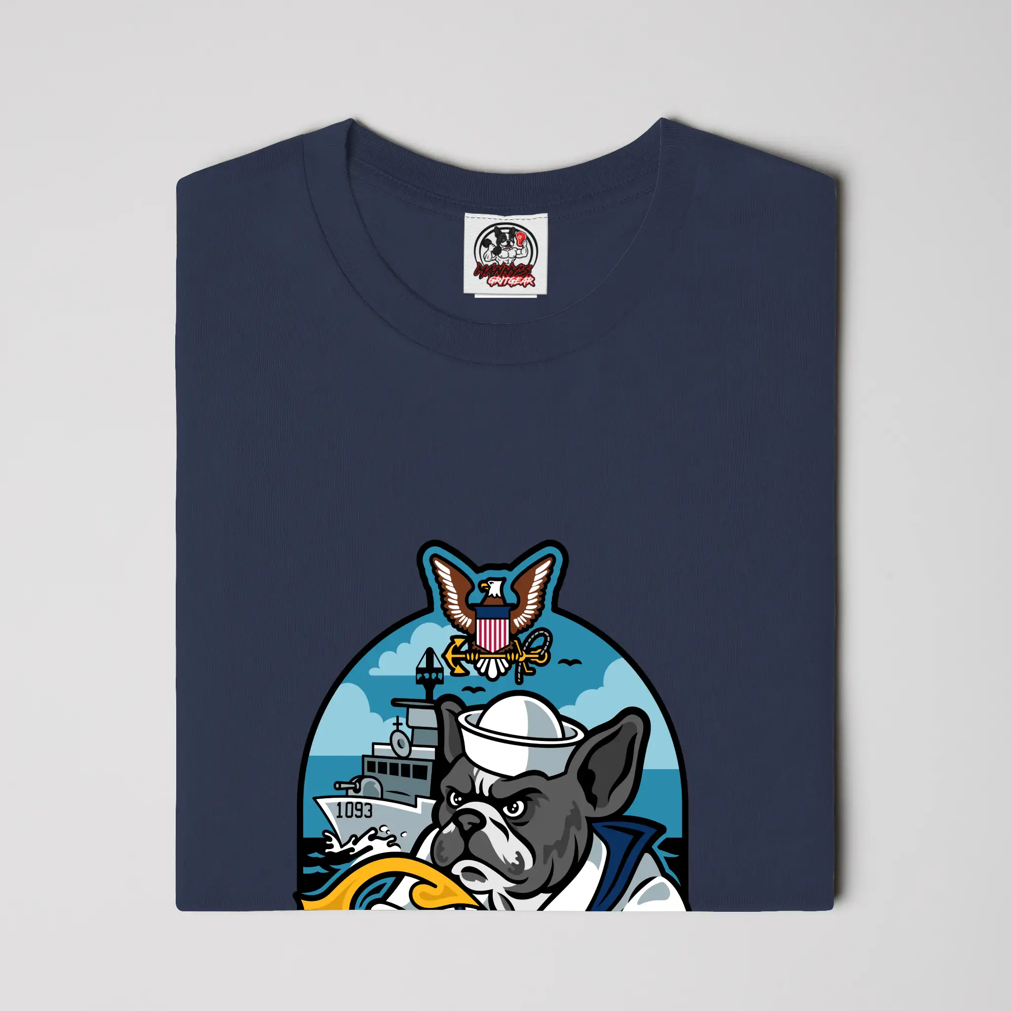 Manny's GritGear Navy Pride T Shirt