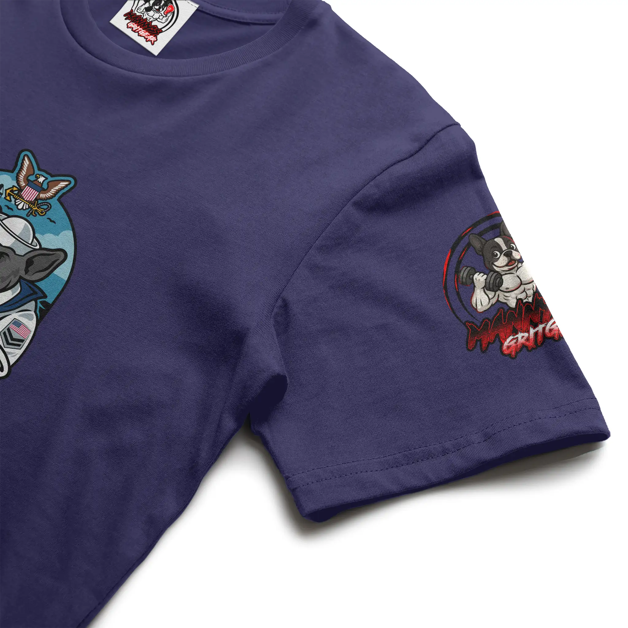 Manny's GritGear Navy Pride T Shirt