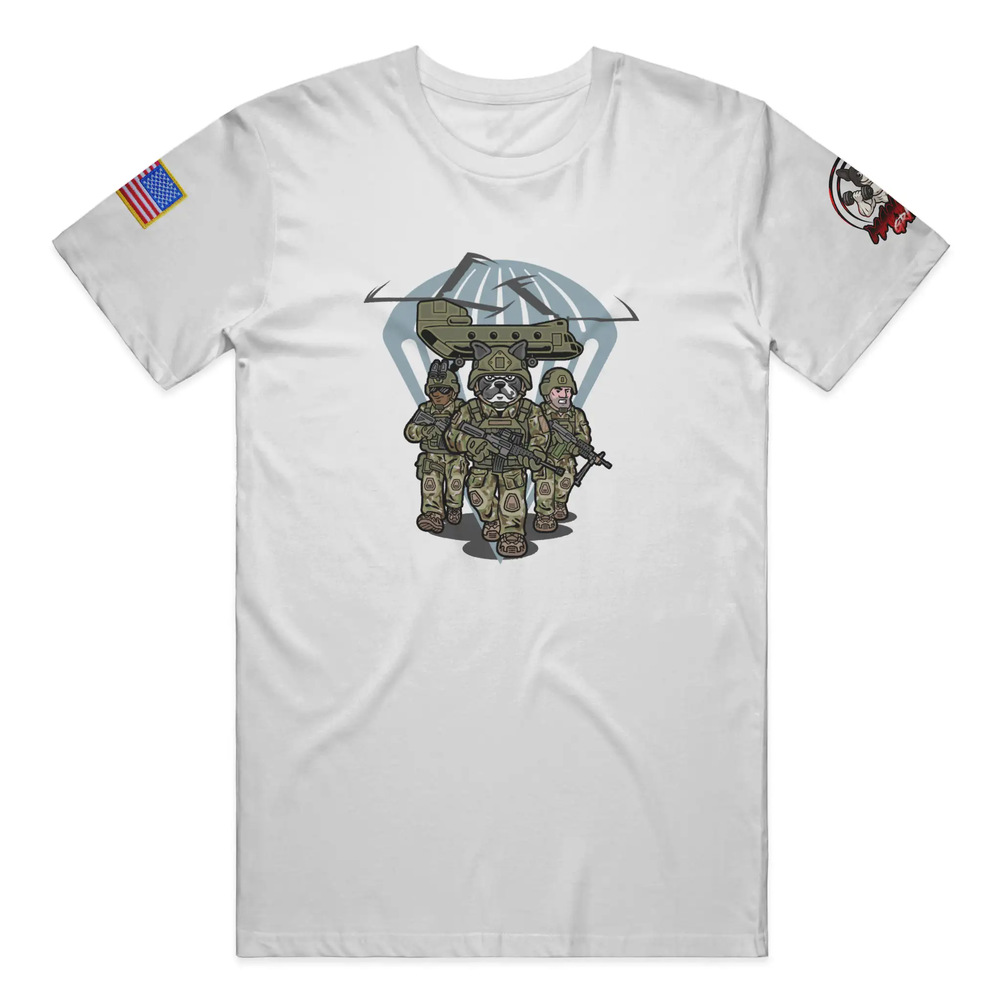 Army Airborne Bulldog Tee – “ALL THE WAY!”