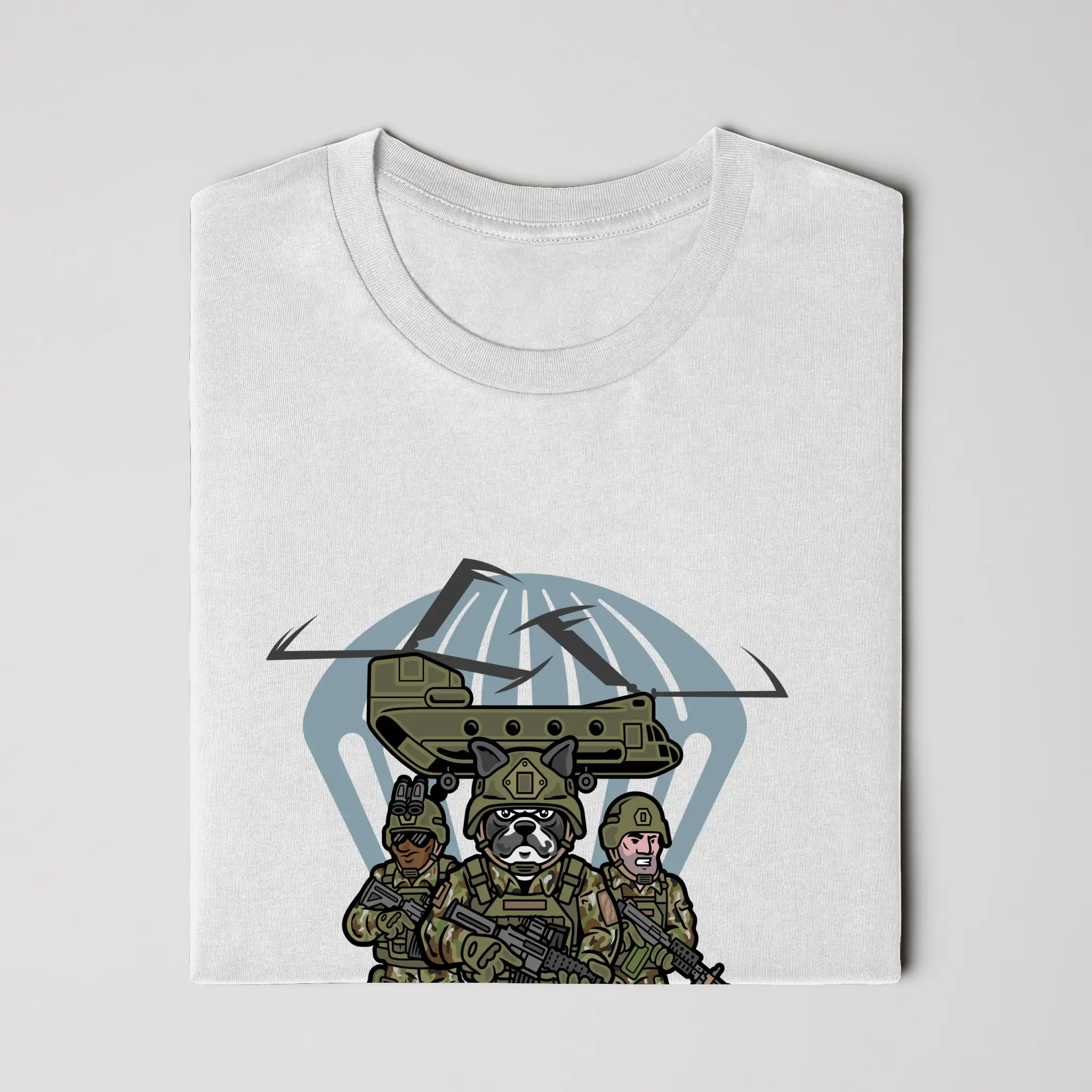 Army Airborne Bulldog Tee – “ALL THE WAY!”