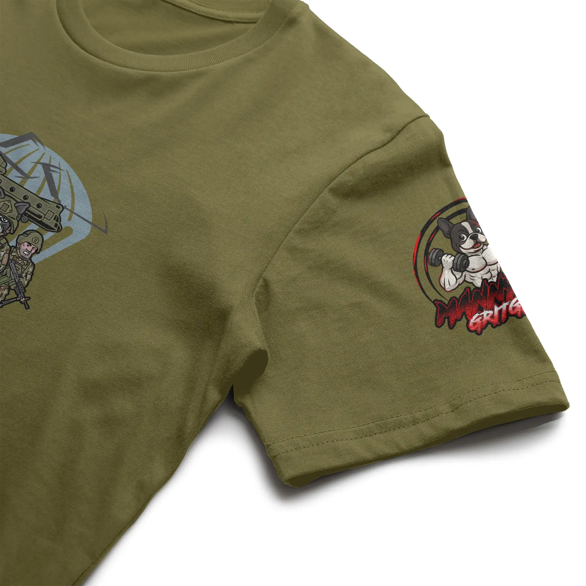 Army Airborne Bulldog Tee – “ALL THE WAY!”