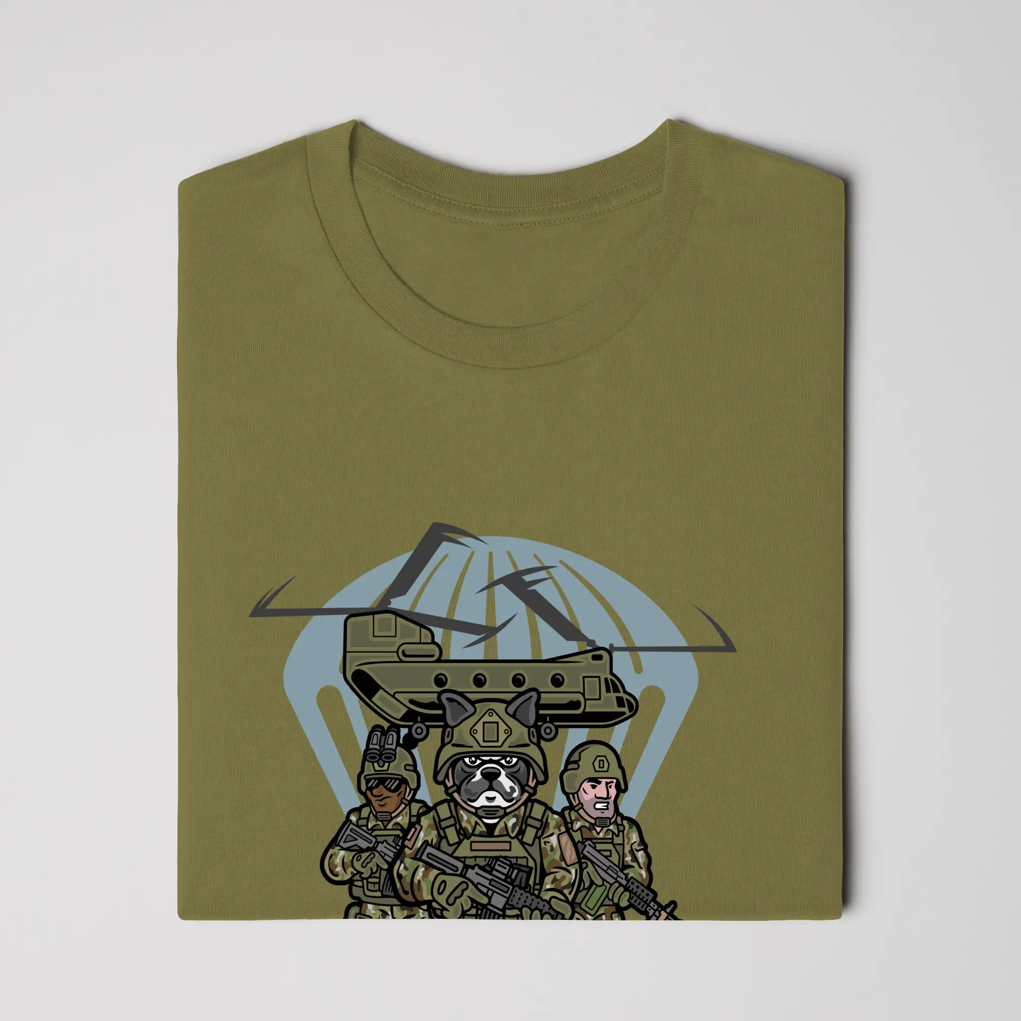 Army Airborne Bulldog Tee – “ALL THE WAY!”