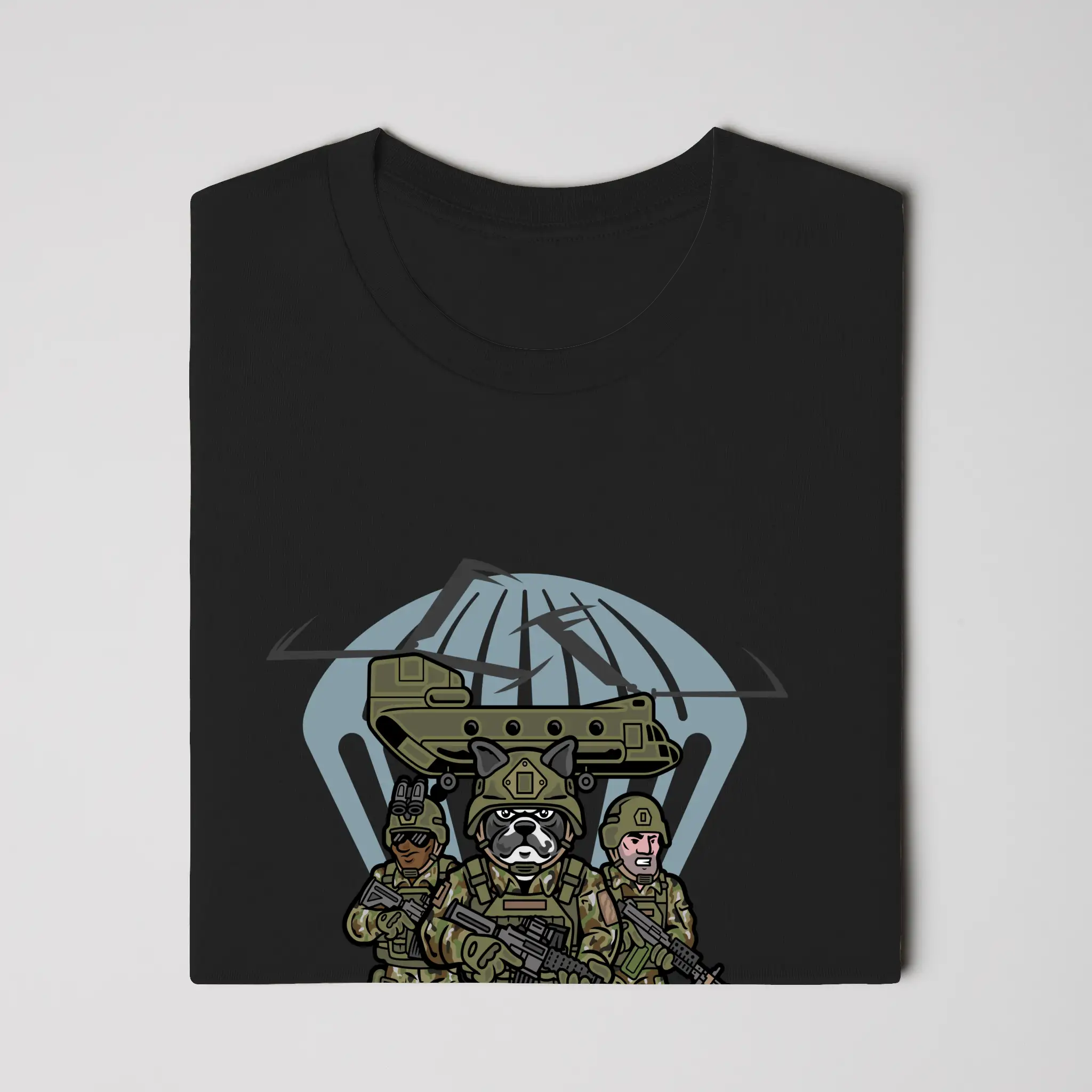 Army Airborne Bulldog Tee – “ALL THE WAY!”