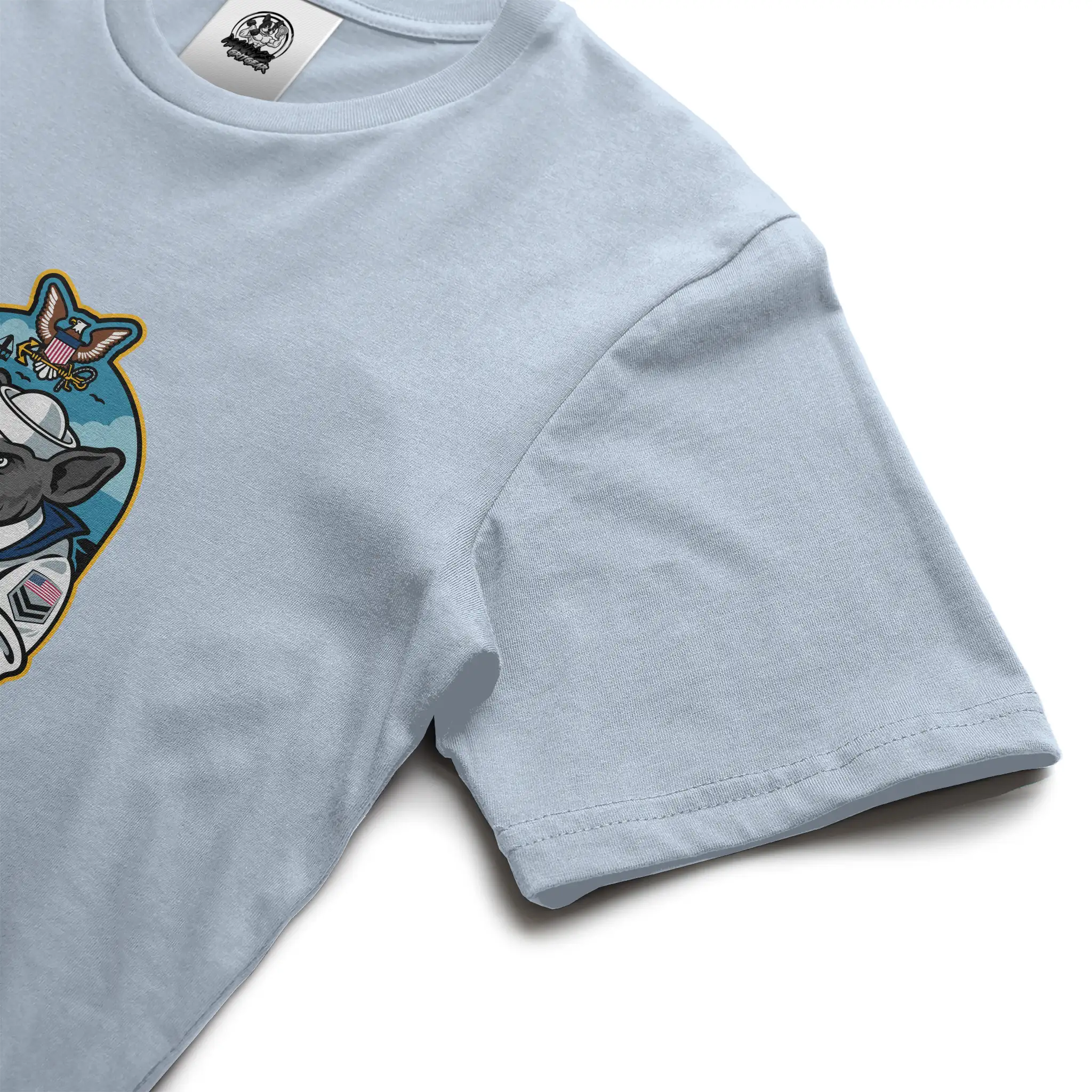 Navy French Bulldog soft cotton graphic tee