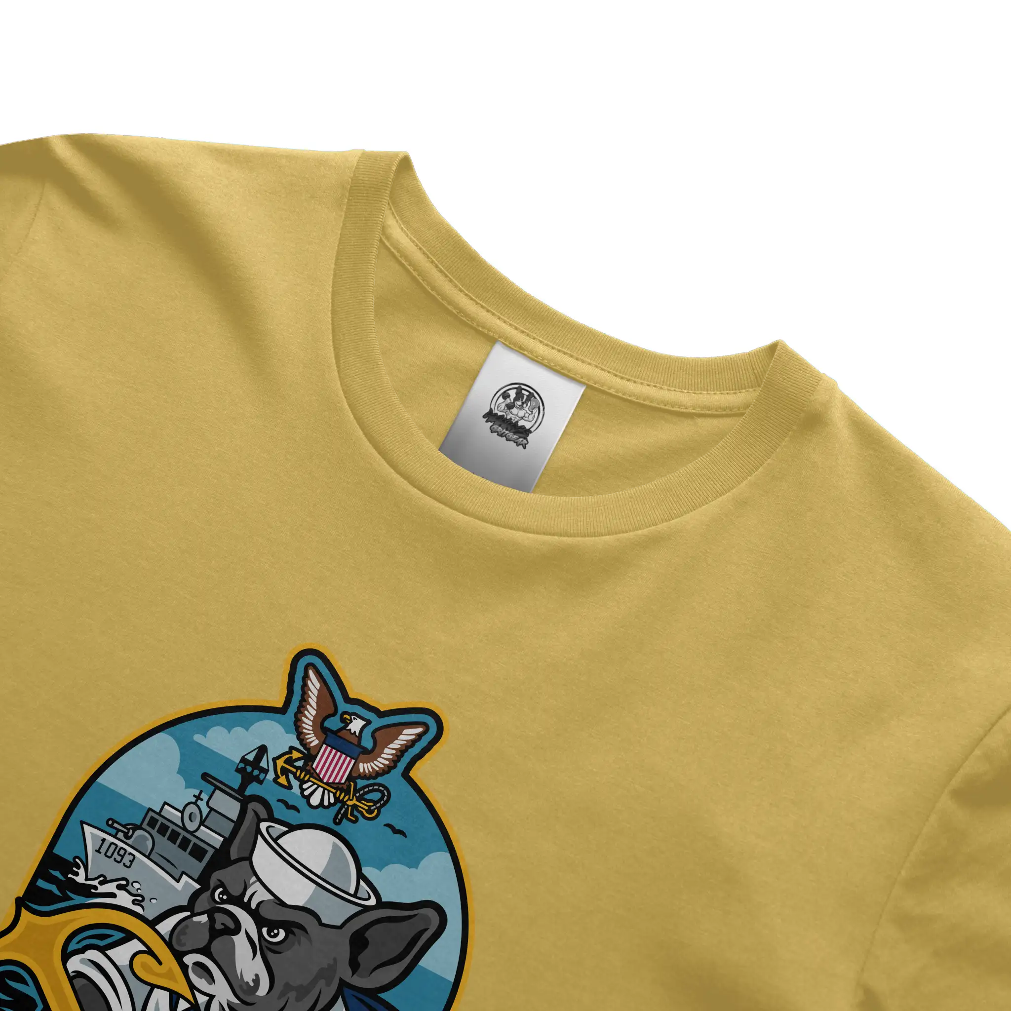 Navy French Bulldog soft cotton graphic tee