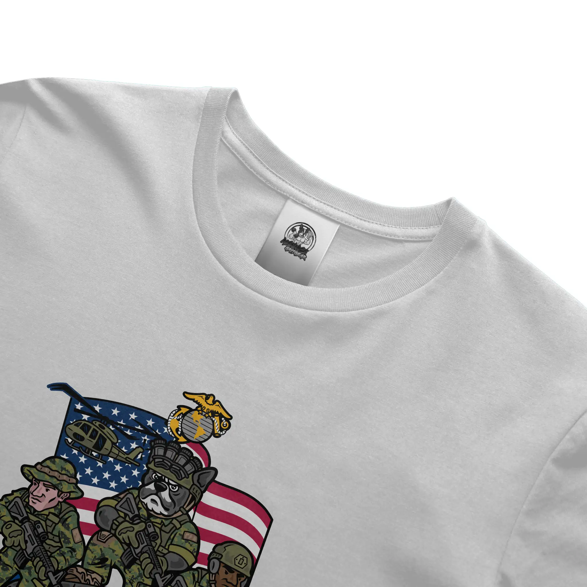 Marine Corps French Bulldog Soft Cotton Graphic Tee