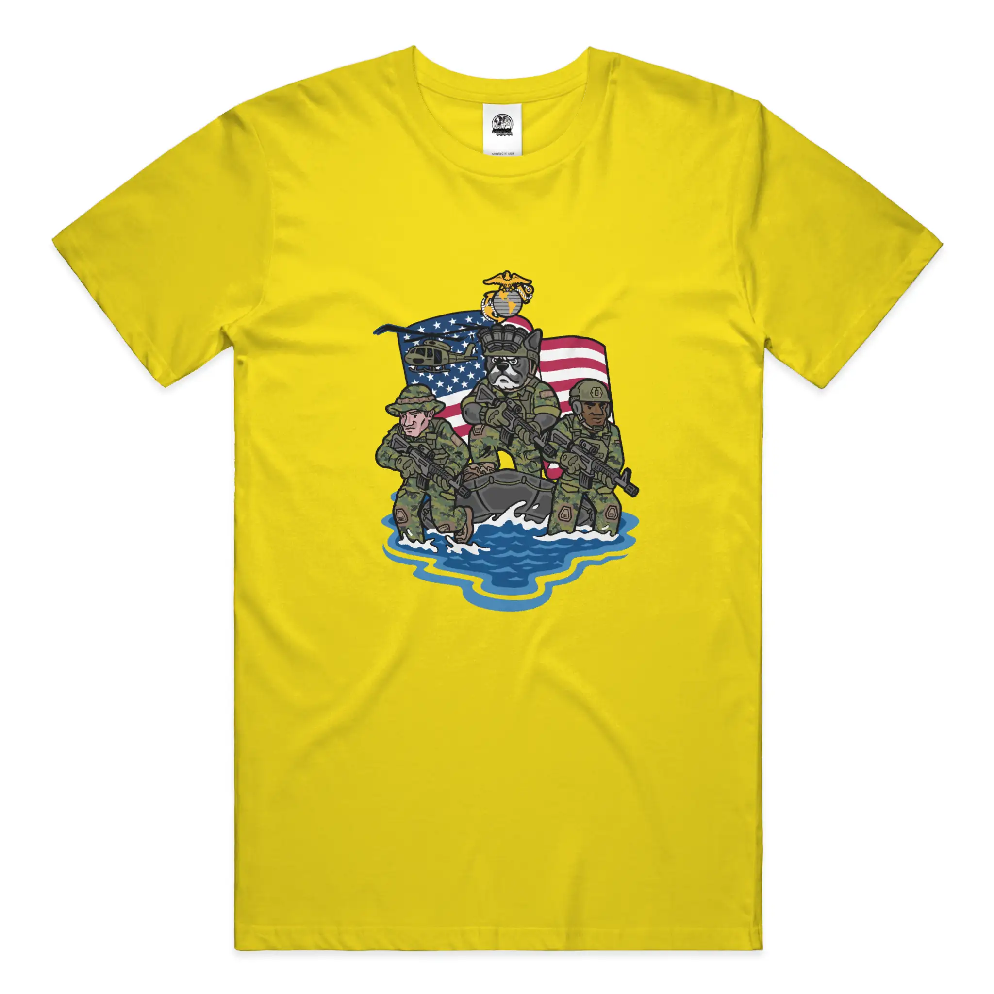 Marine Corps French Bulldog Soft Cotton Graphic Tee