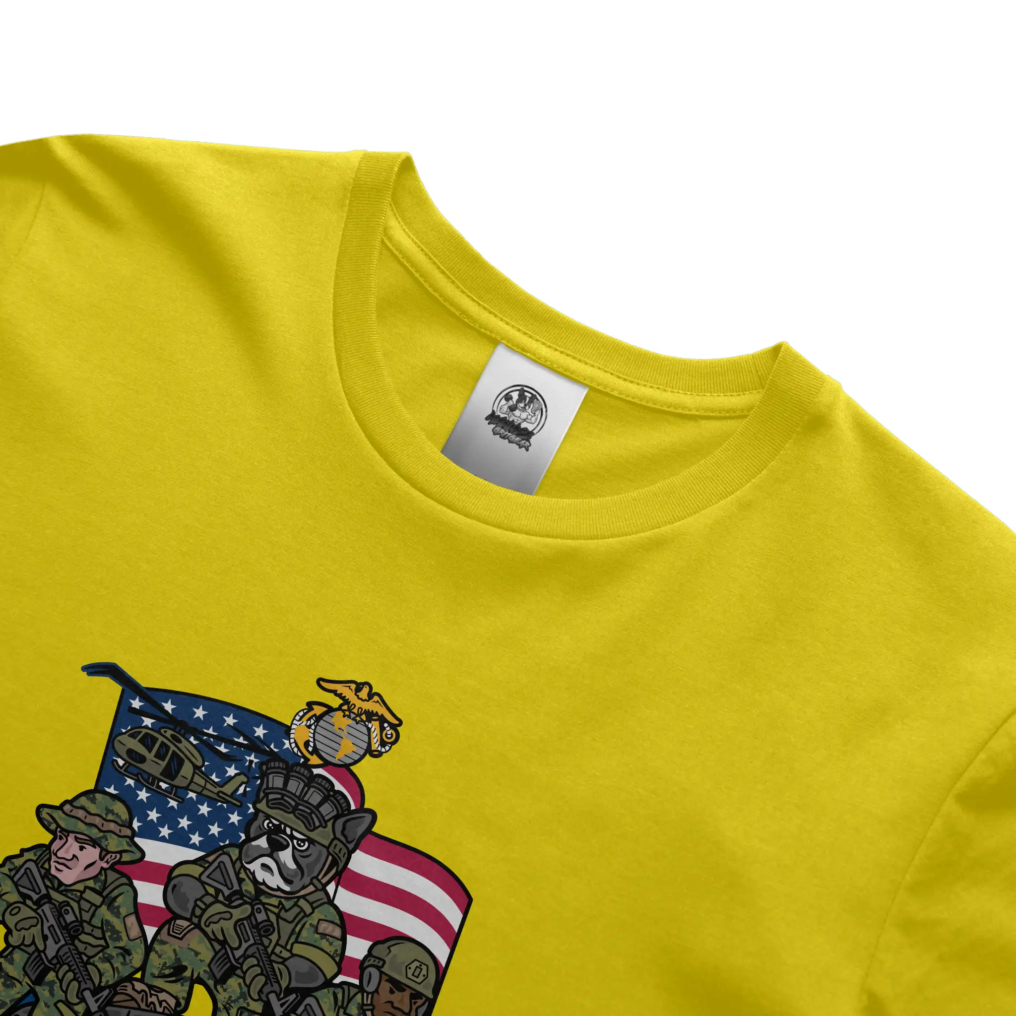 Marine Corps French Bulldog Soft Cotton Graphic Tee