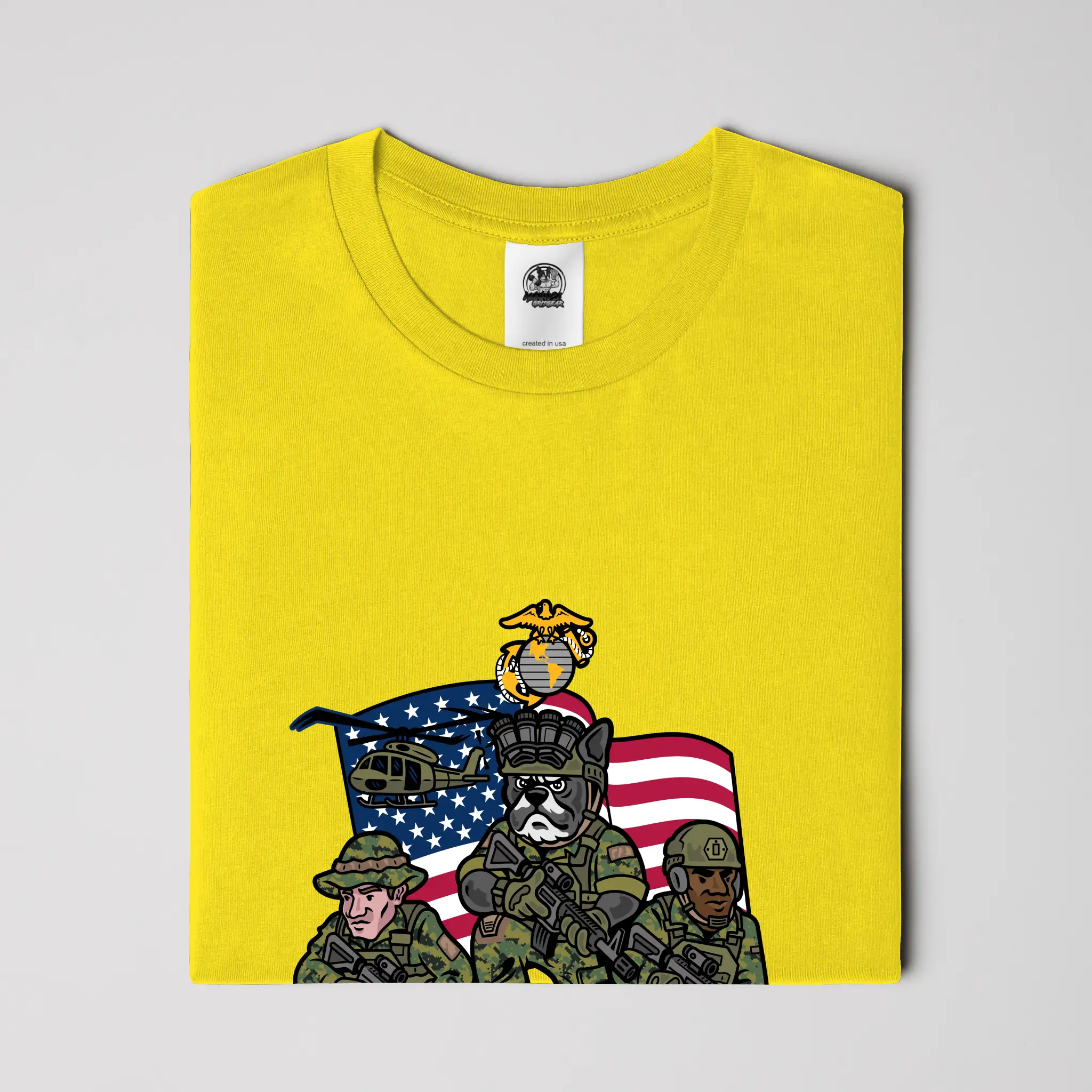 Marine Corps French Bulldog Soft Cotton Graphic Tee