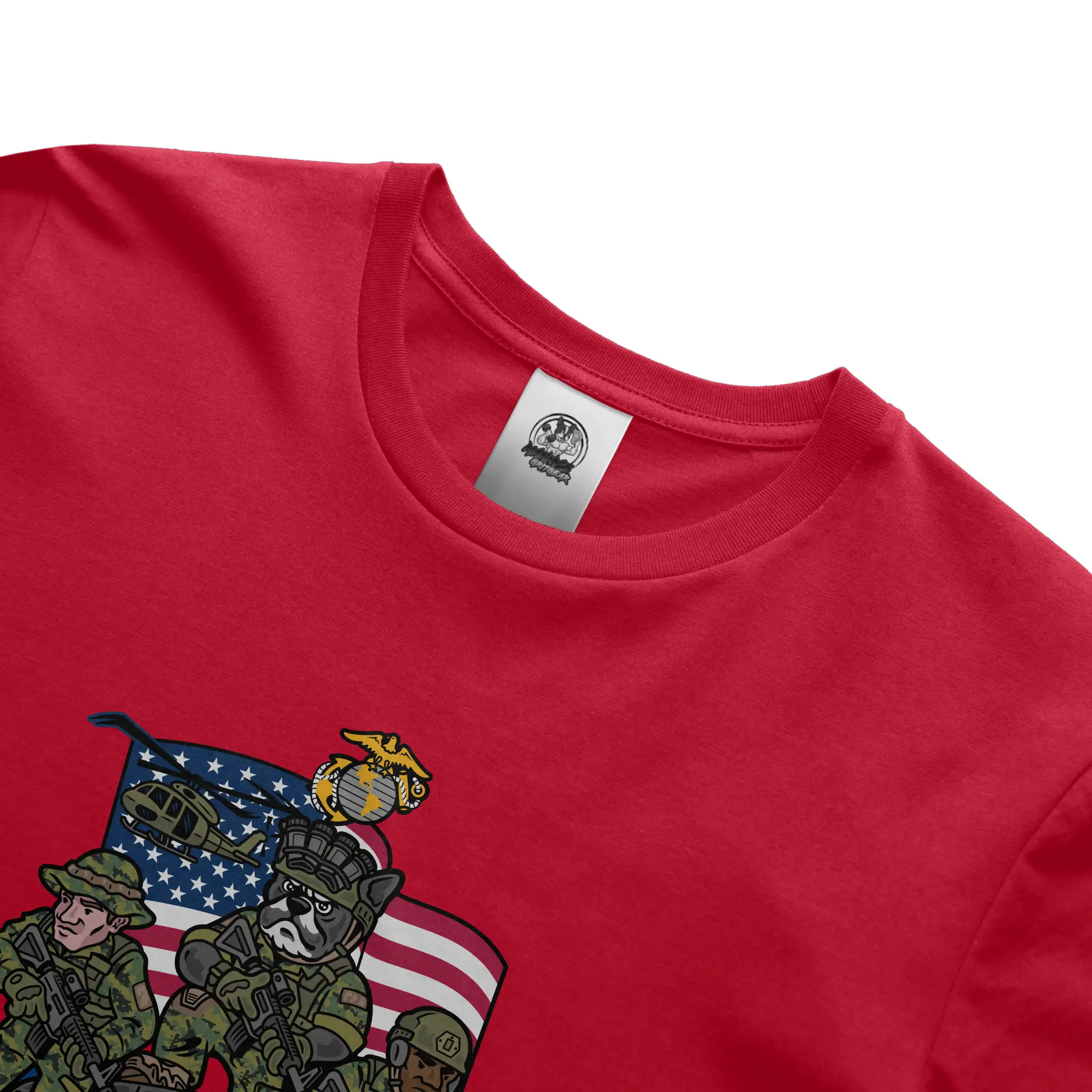 Marine Corps French Bulldog Soft Cotton Graphic Tee