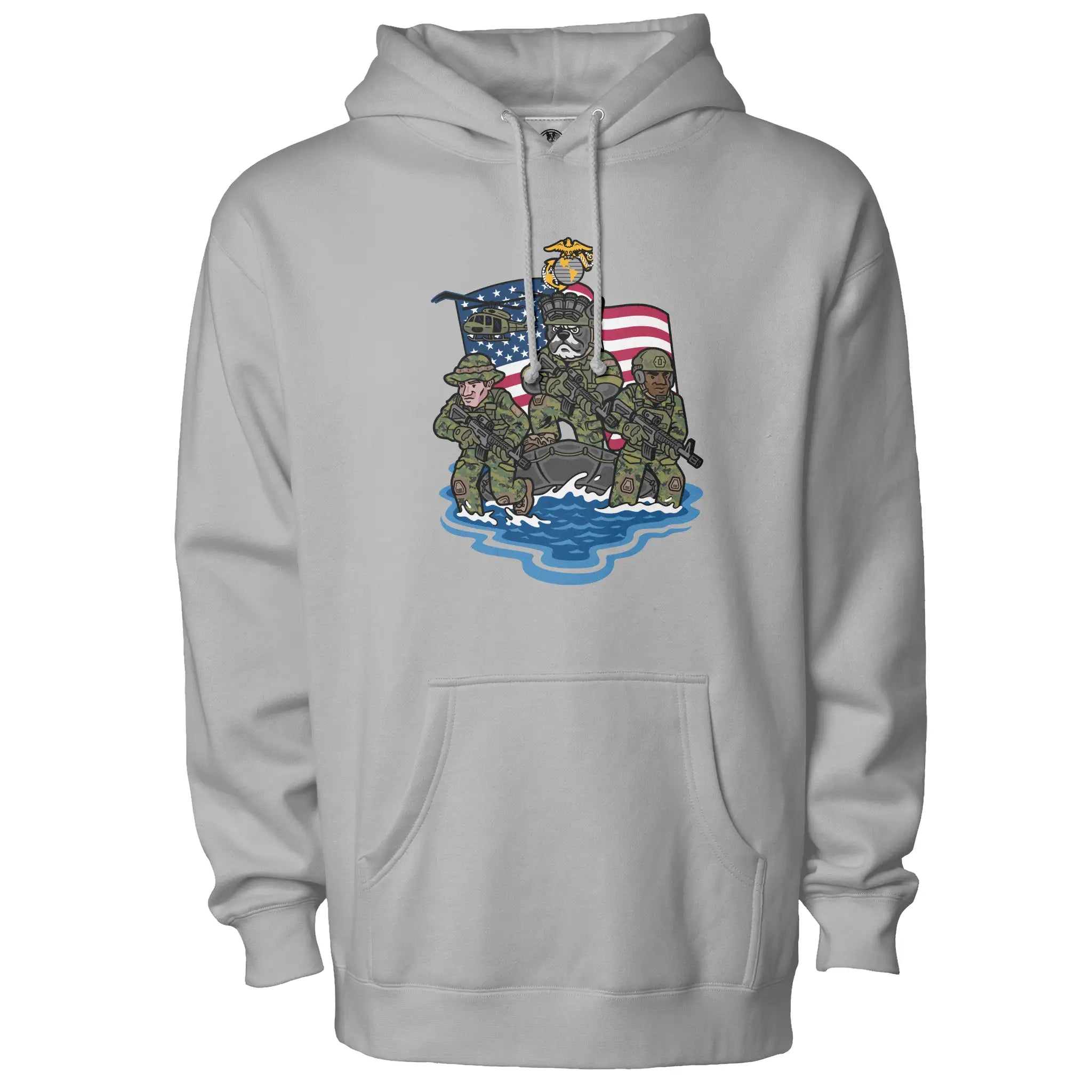 Marine Corps Frenchie Premium Fleece Pullover Hoodie