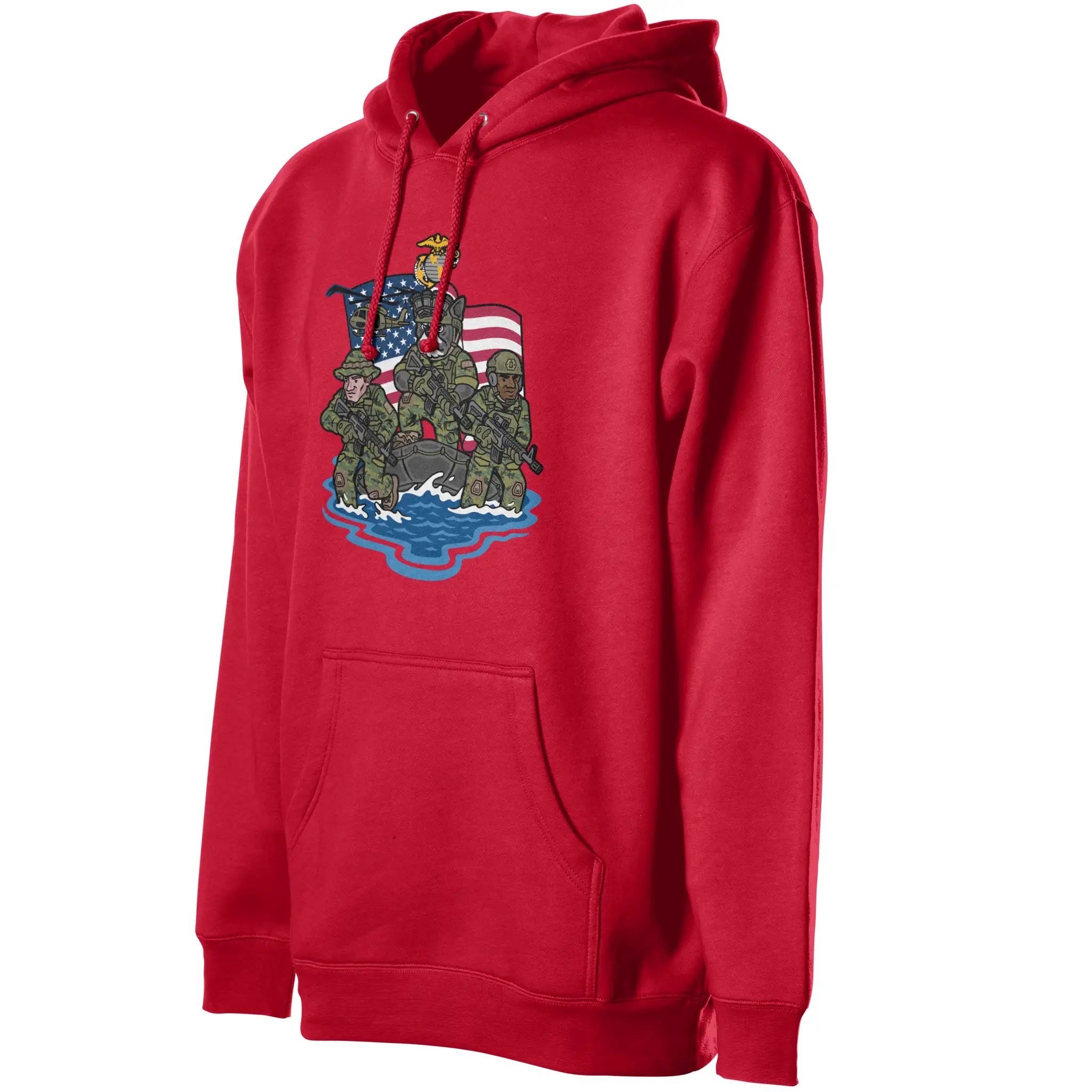 Marine Corps Frenchie Premium Fleece Pullover Hoodie
