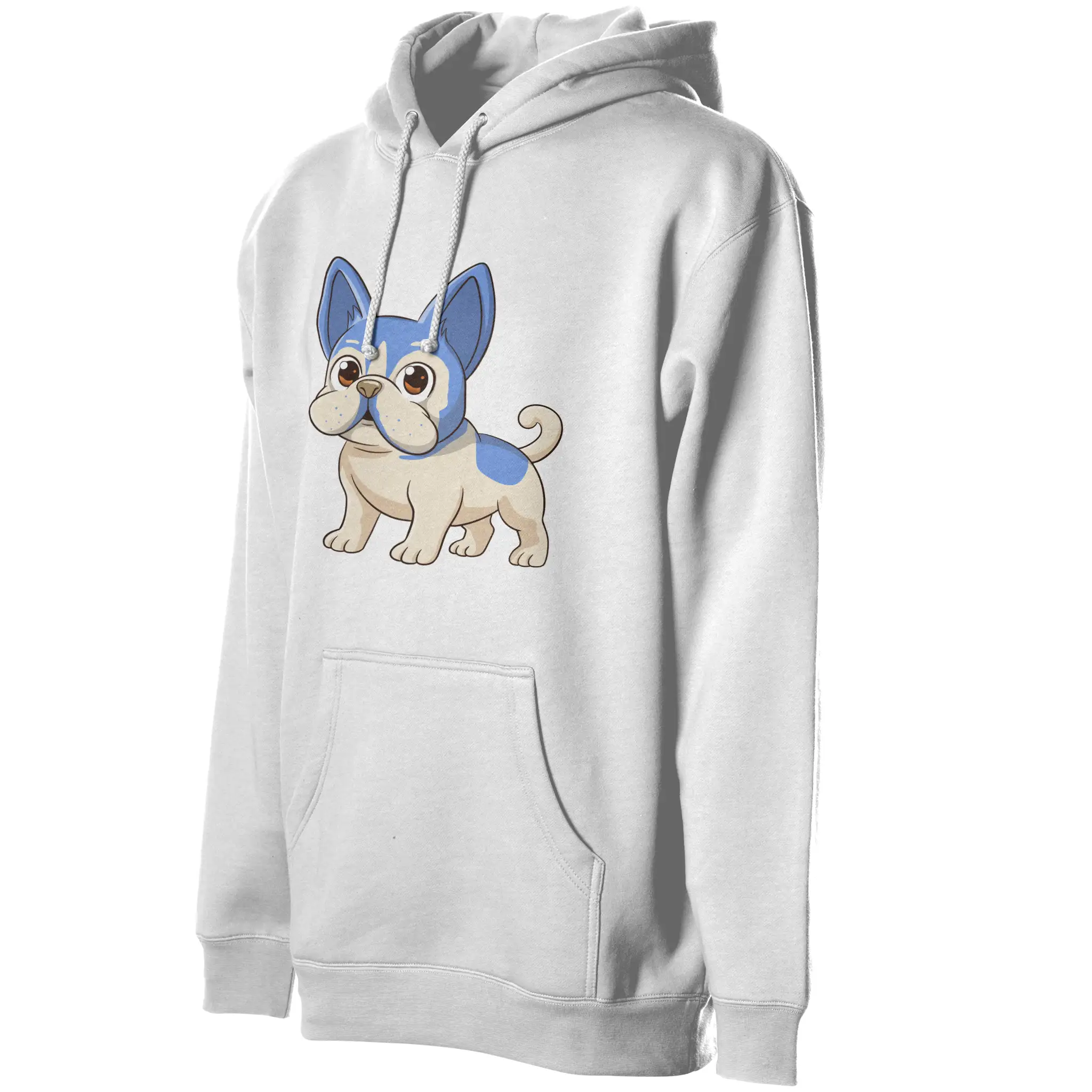 Anime Frenchie Fleece Pullover Hoodie