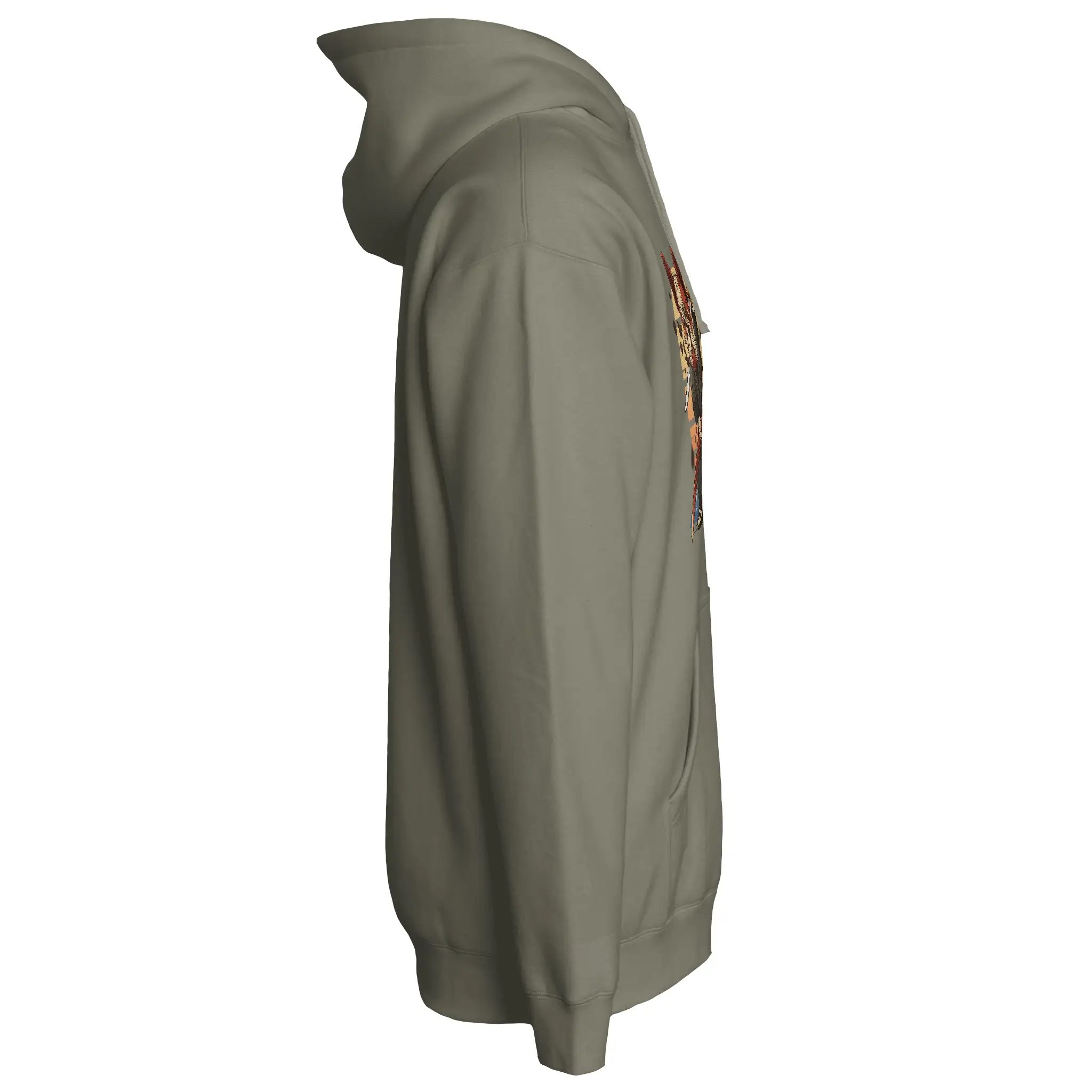 Samurai Frenchie Fleece Pullover Hoodie