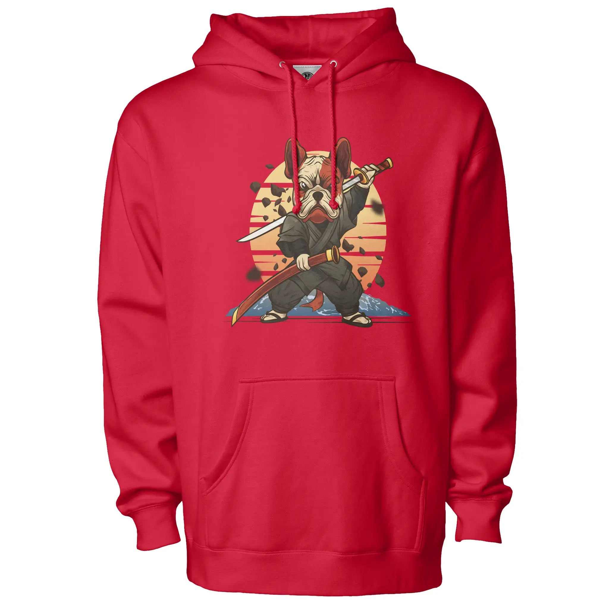 Samurai Hoodie for Frenchie Lovers - Premium Fleece Pullover with Eco-Friendly Features
