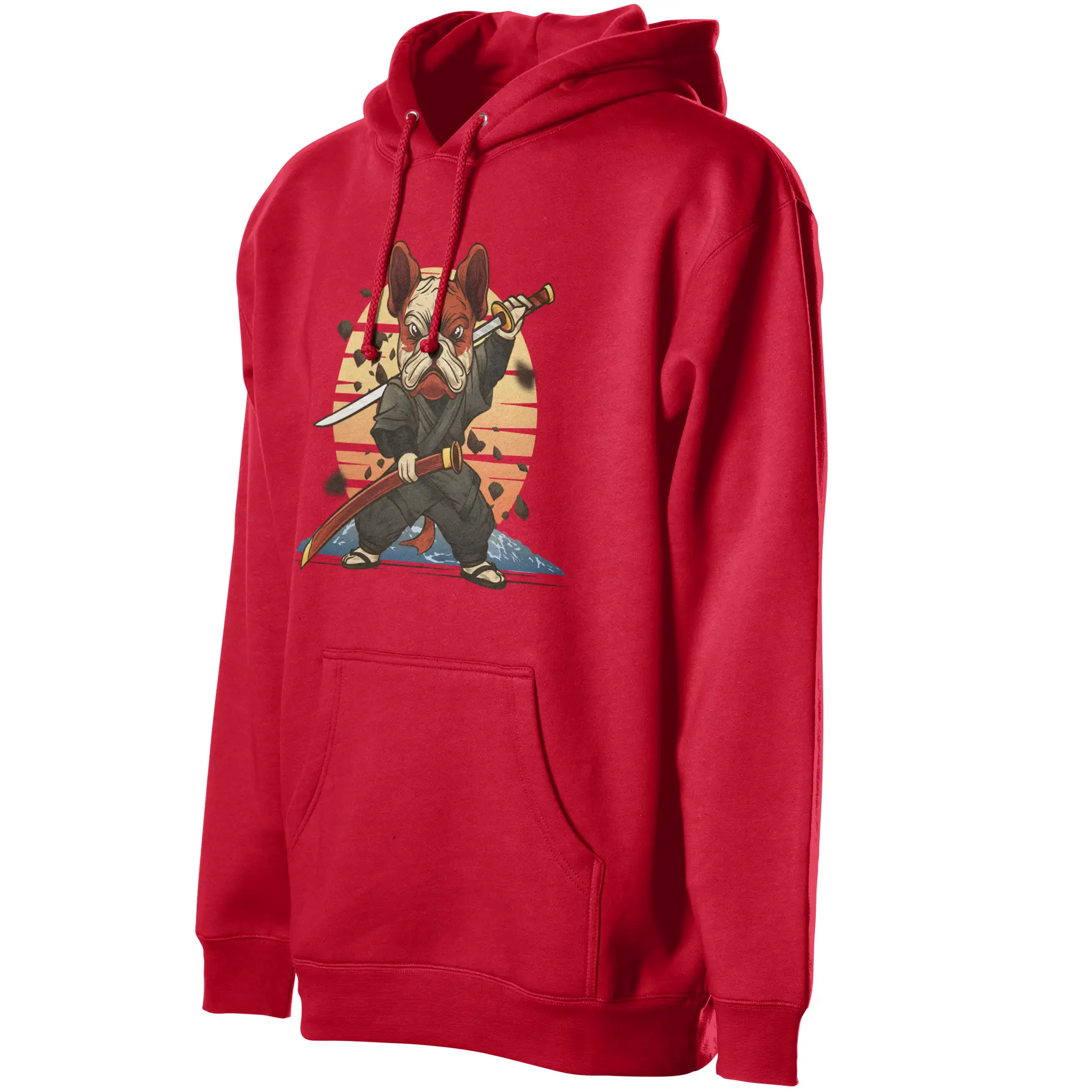 Samurai Hoodie for Frenchie Lovers - Premium Fleece Pullover with Eco-Friendly Features