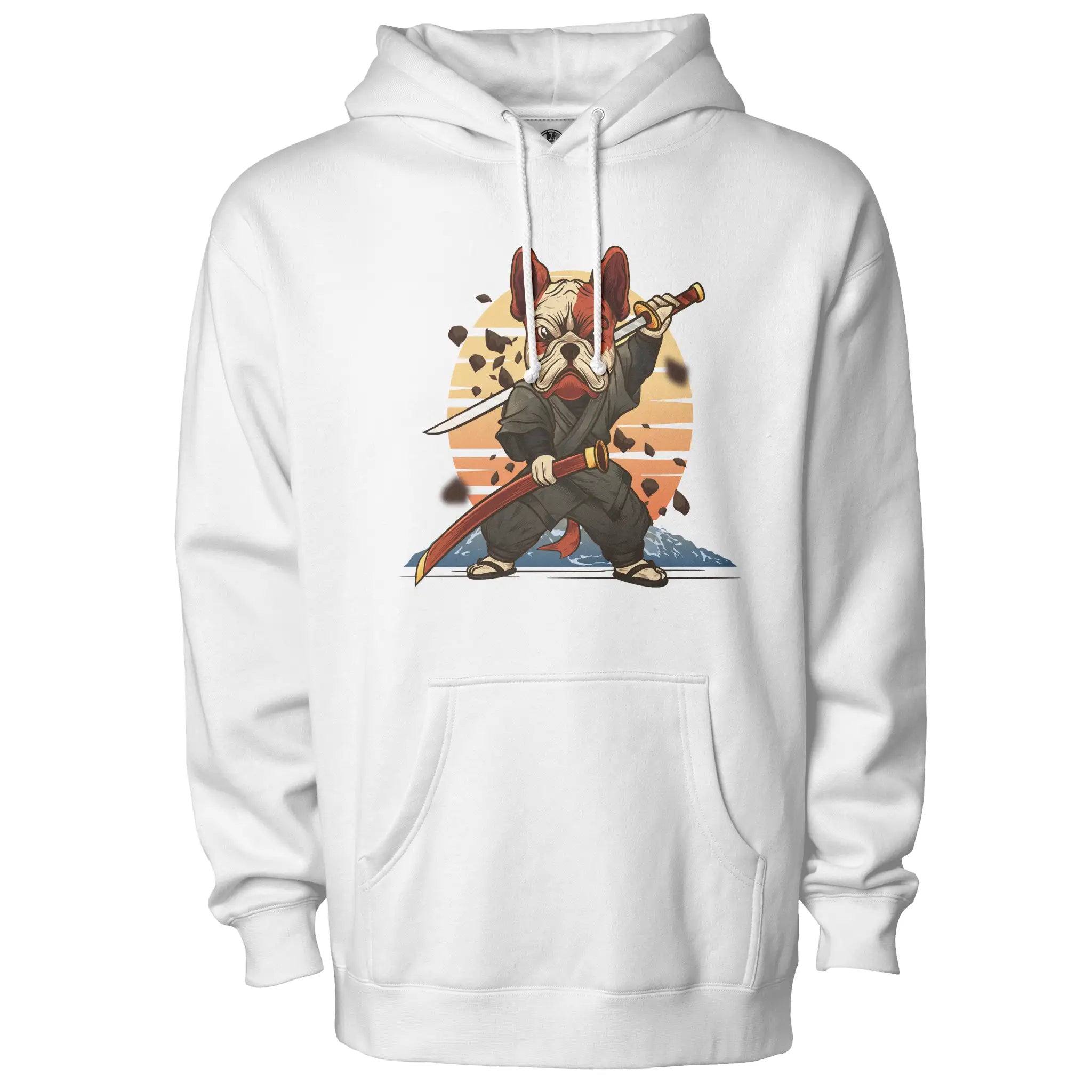 Samurai Hoodie for Frenchie Lovers - Premium Fleece Pullover with Eco-Friendly Features