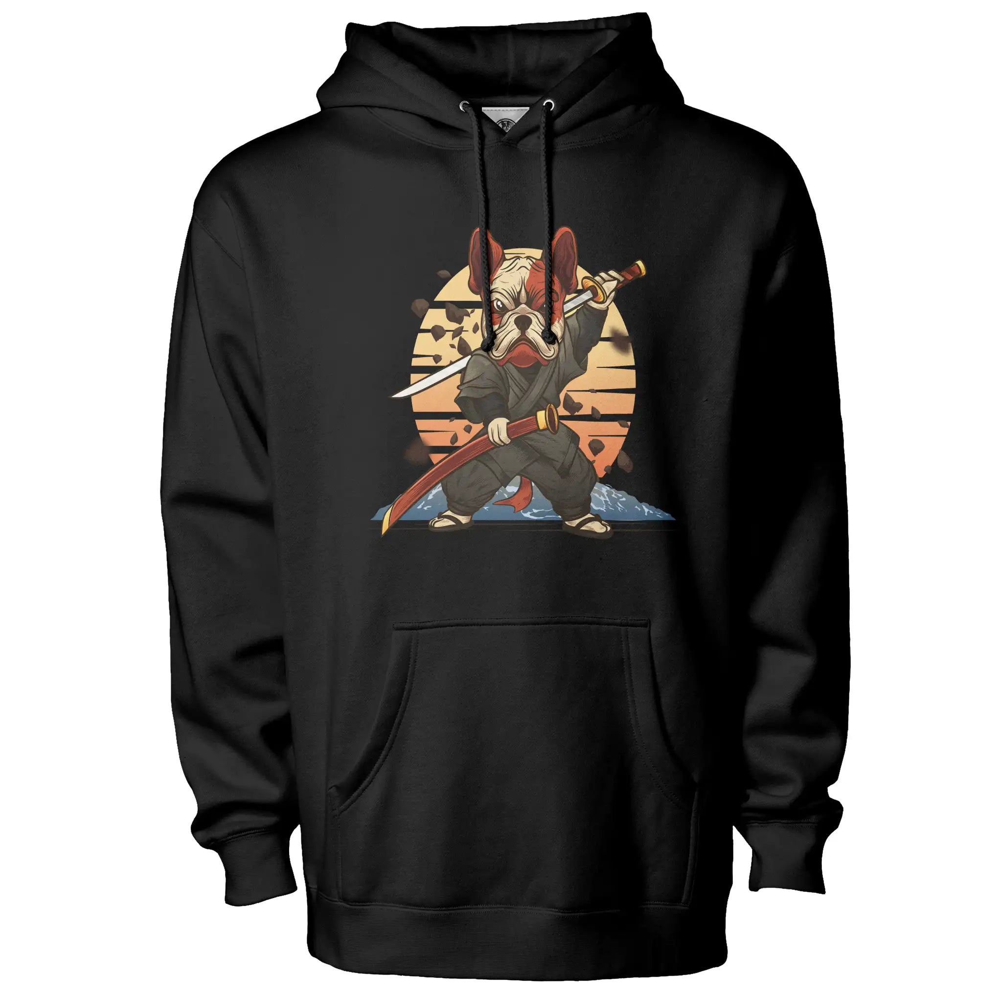 Samurai Hoodie for Frenchie Lovers - Premium Fleece Pullover with Eco-Friendly Features