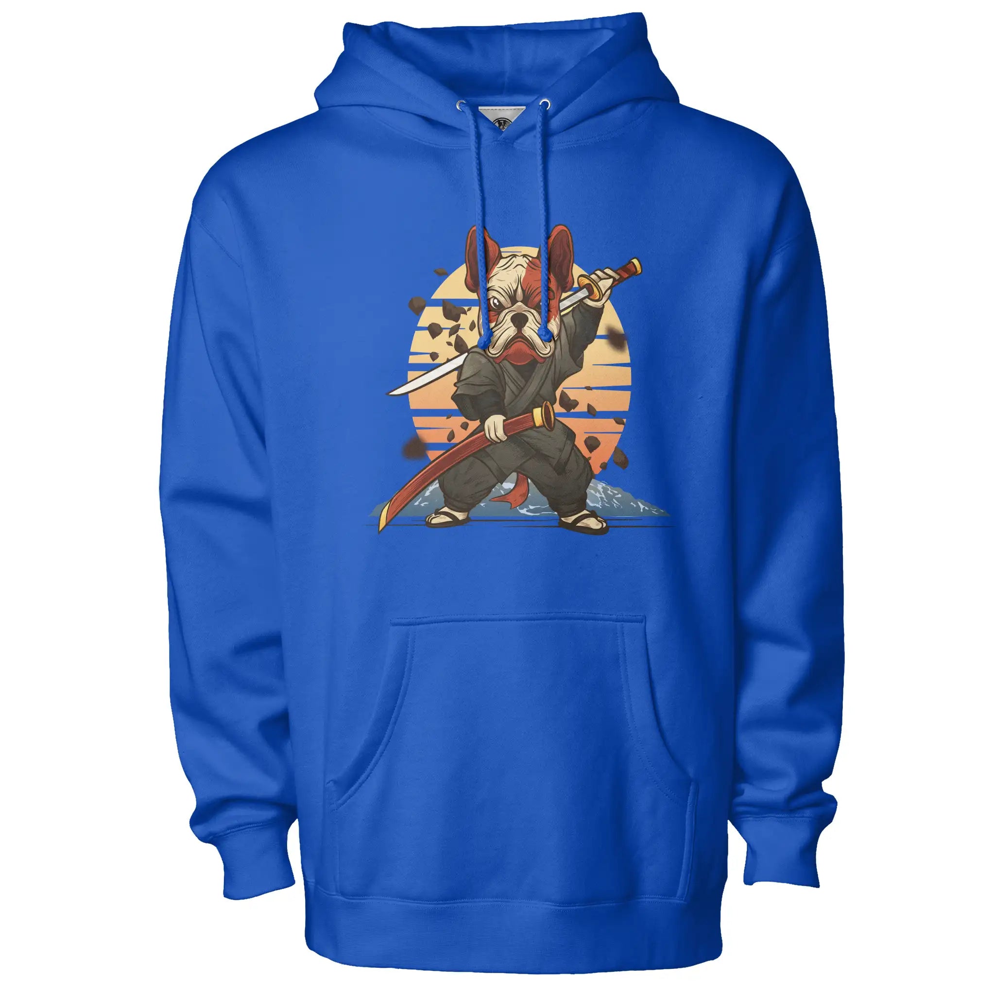 Samurai Hoodie for Frenchie Lovers - Premium Fleece Pullover with Eco-Friendly Features