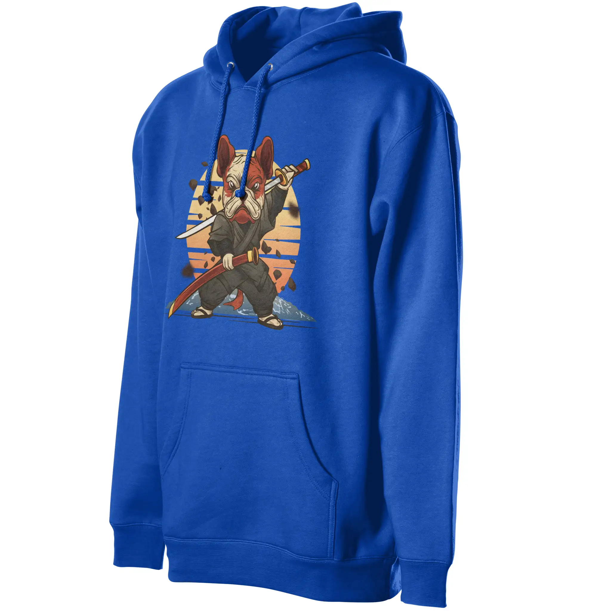 Samurai Hoodie for Frenchie Lovers - Premium Fleece Pullover with Eco-Friendly Features