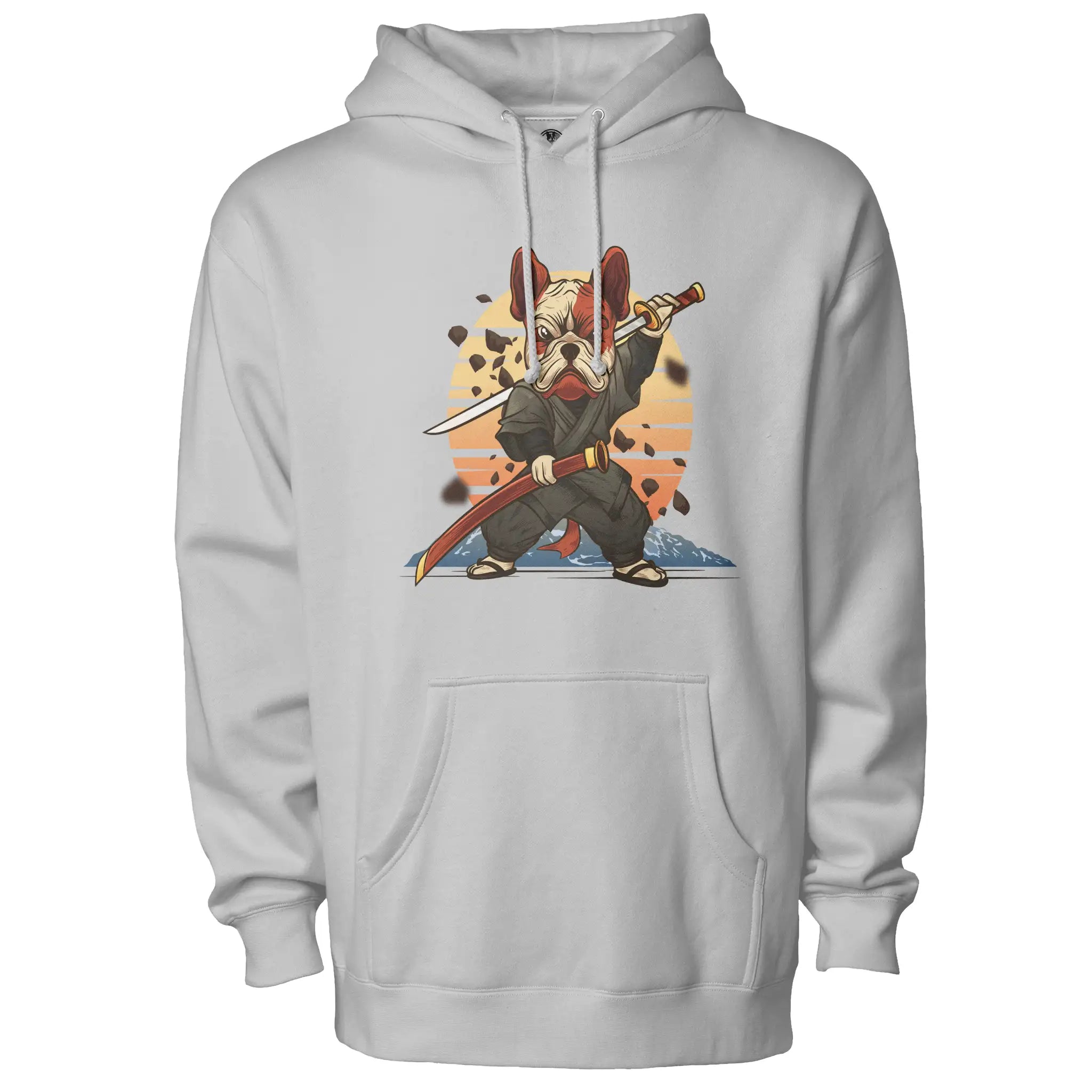 Samurai Hoodie for Frenchie Lovers - Premium Fleece Pullover with Eco-Friendly Features