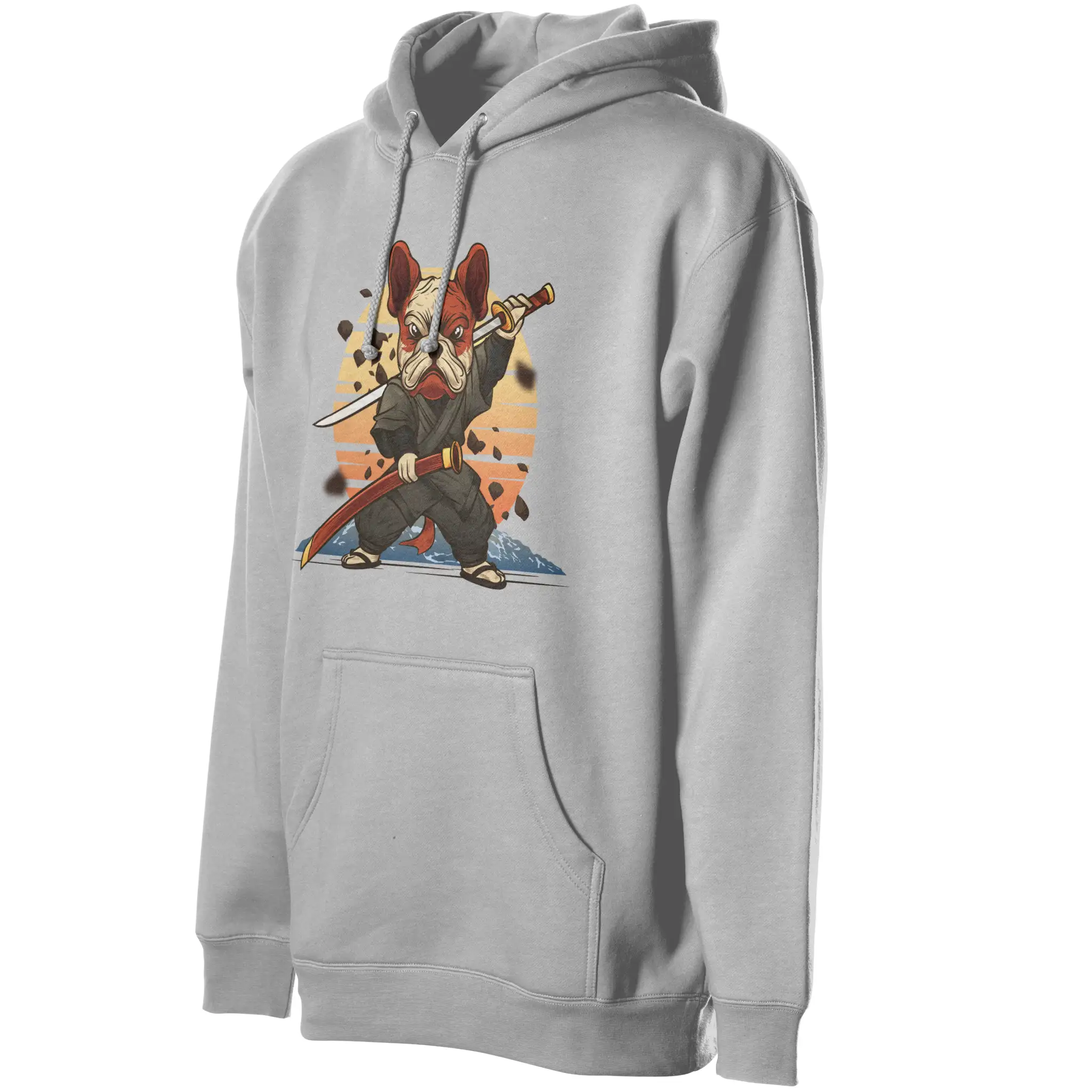 Samurai Hoodie for Frenchie Lovers - Premium Fleece Pullover with Eco-Friendly Features