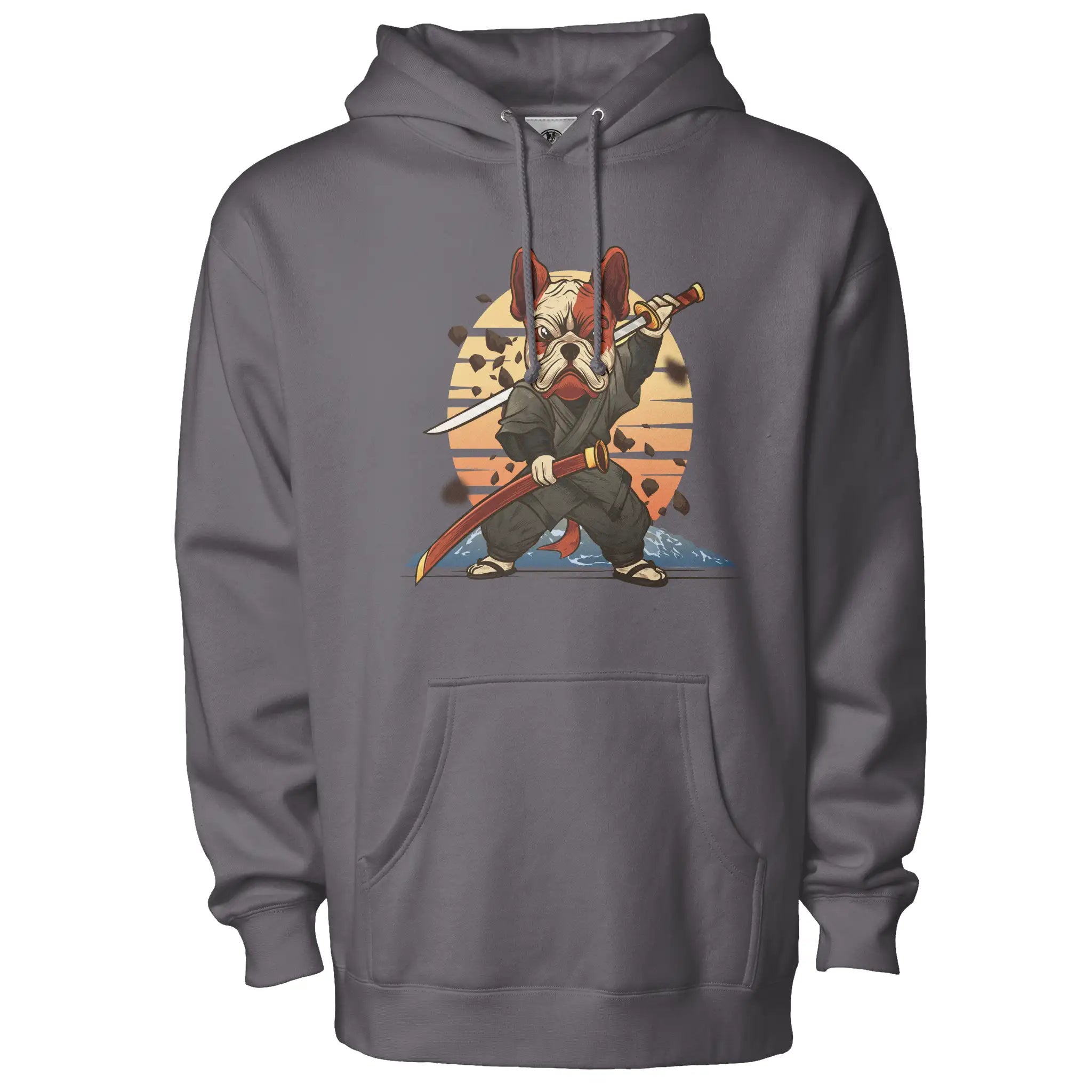 Samurai Hoodie for Frenchie Lovers - Premium Fleece Pullover with Eco-Friendly Features