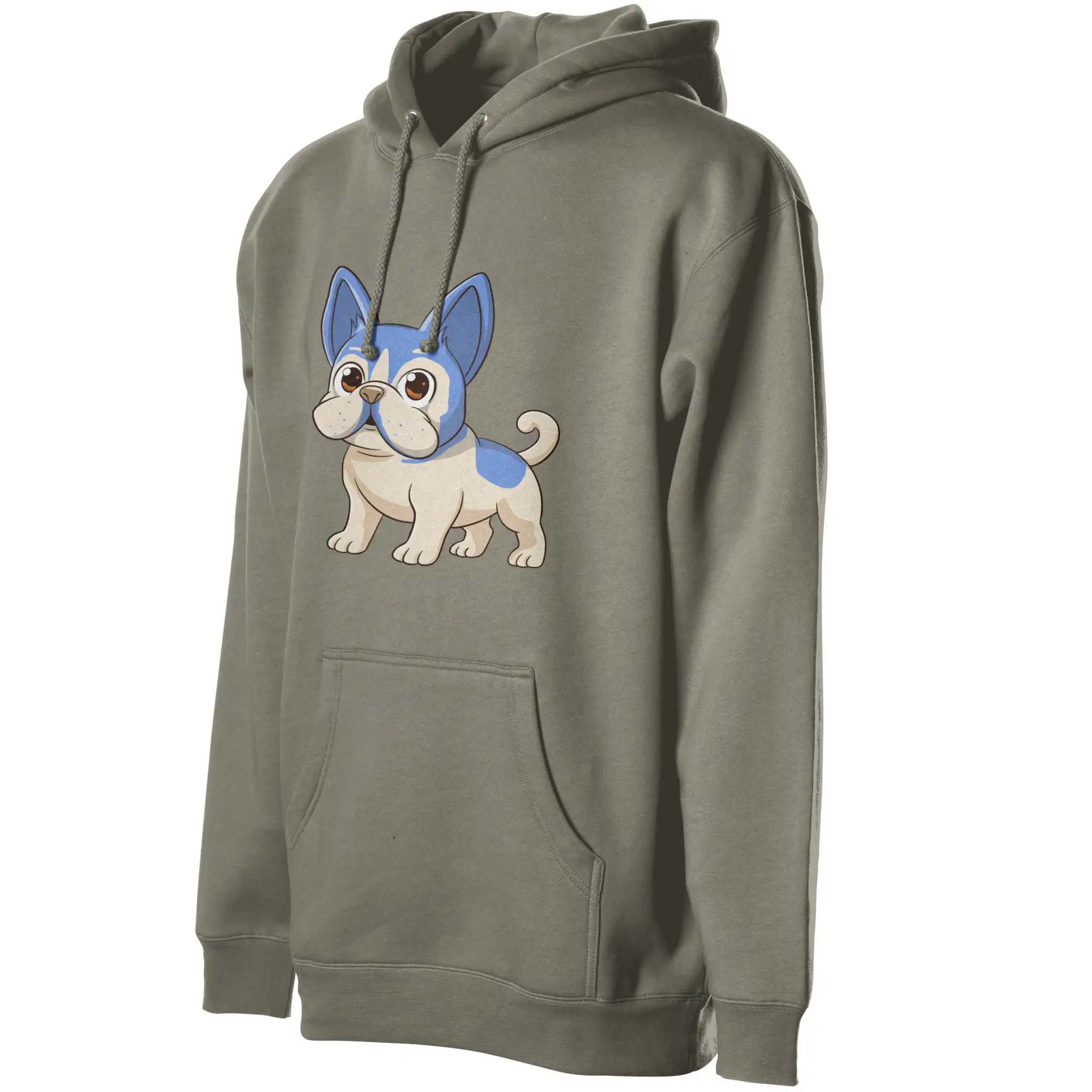 Frenchie Anime Hoodie Fleece Pullover - Cozy Unisex Style with Premium Fabric and Hidden Pockets