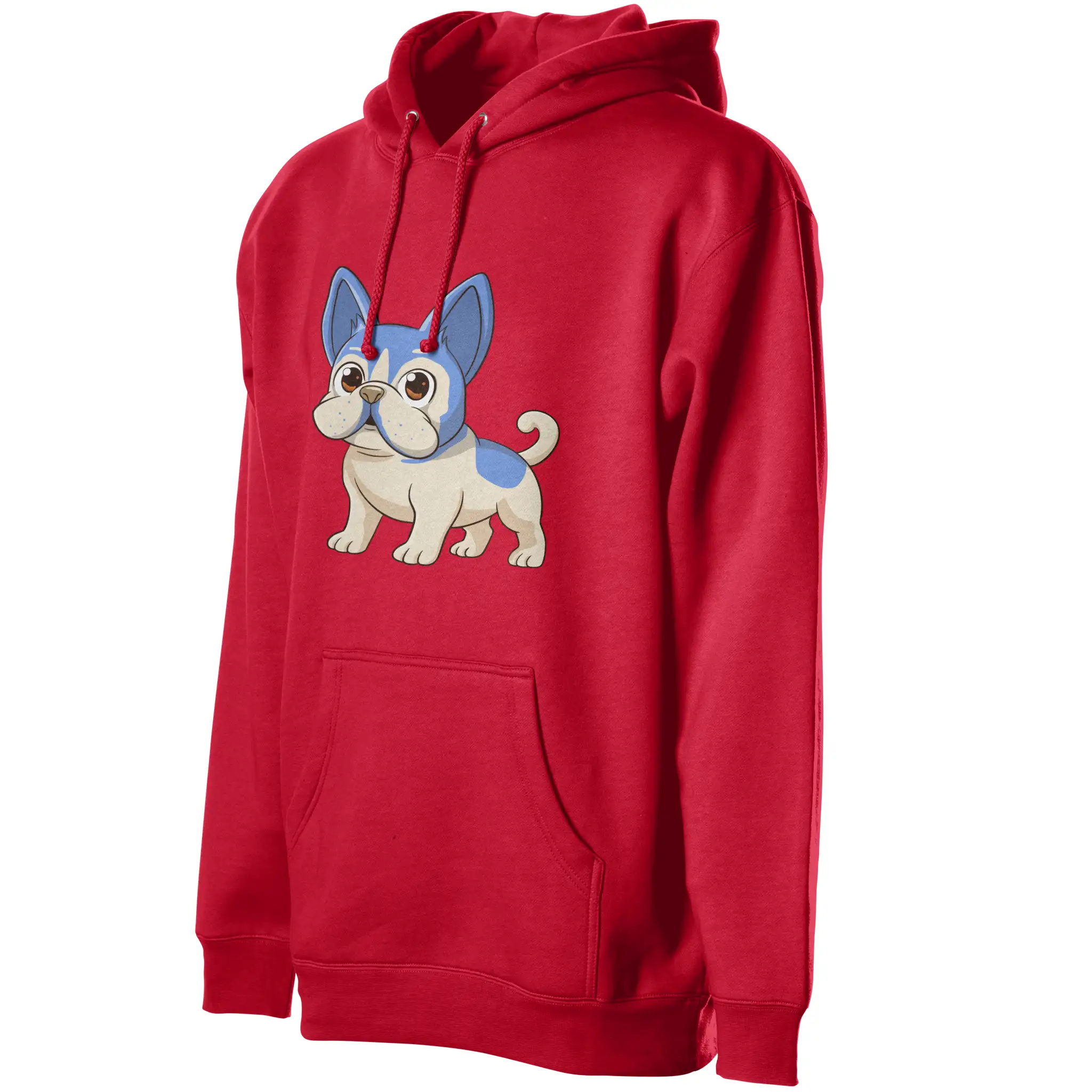 Frenchie Anime Hoodie Fleece Pullover - Cozy Unisex Style with Premium Fabric and Hidden Pockets