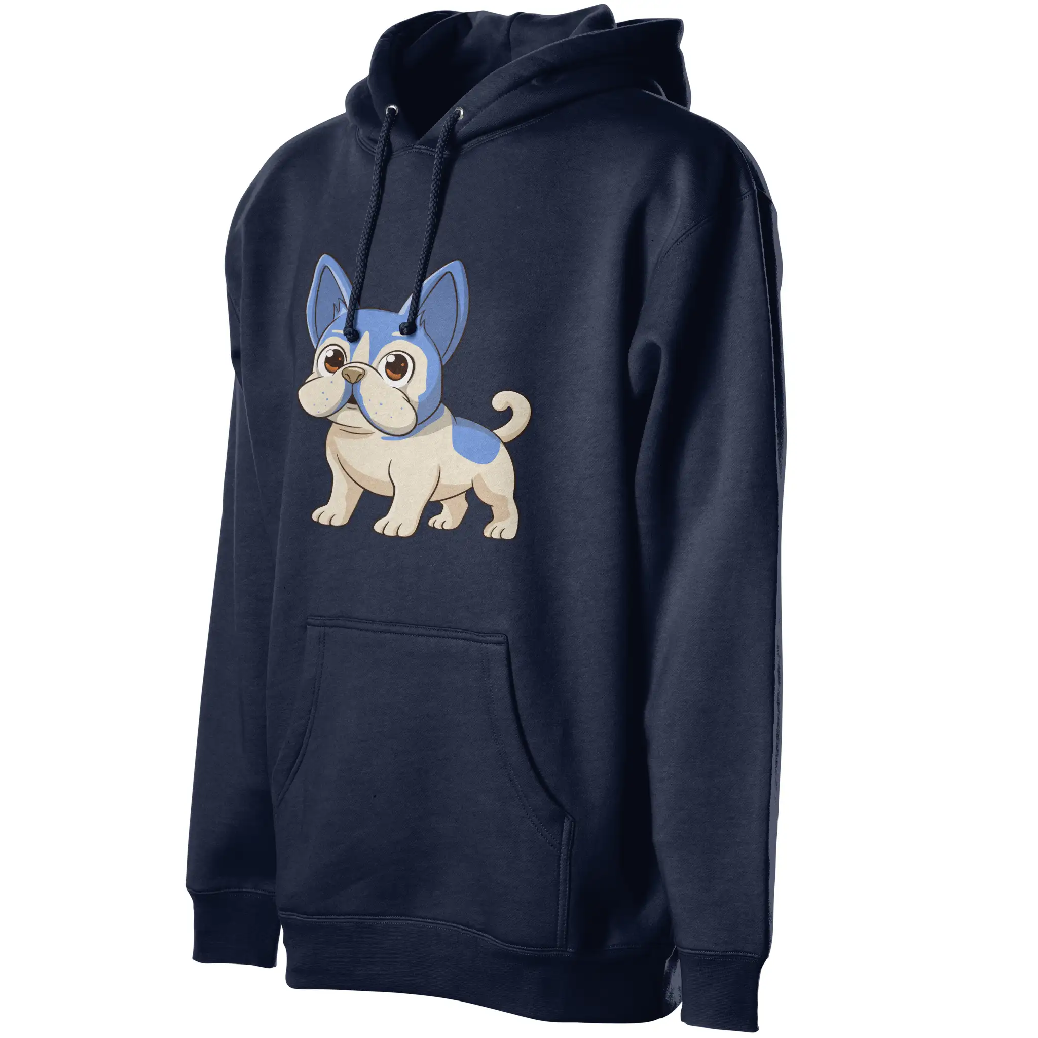 Frenchie Anime Hoodie Fleece Pullover - Cozy Unisex Style with Premium Fabric and Hidden Pockets