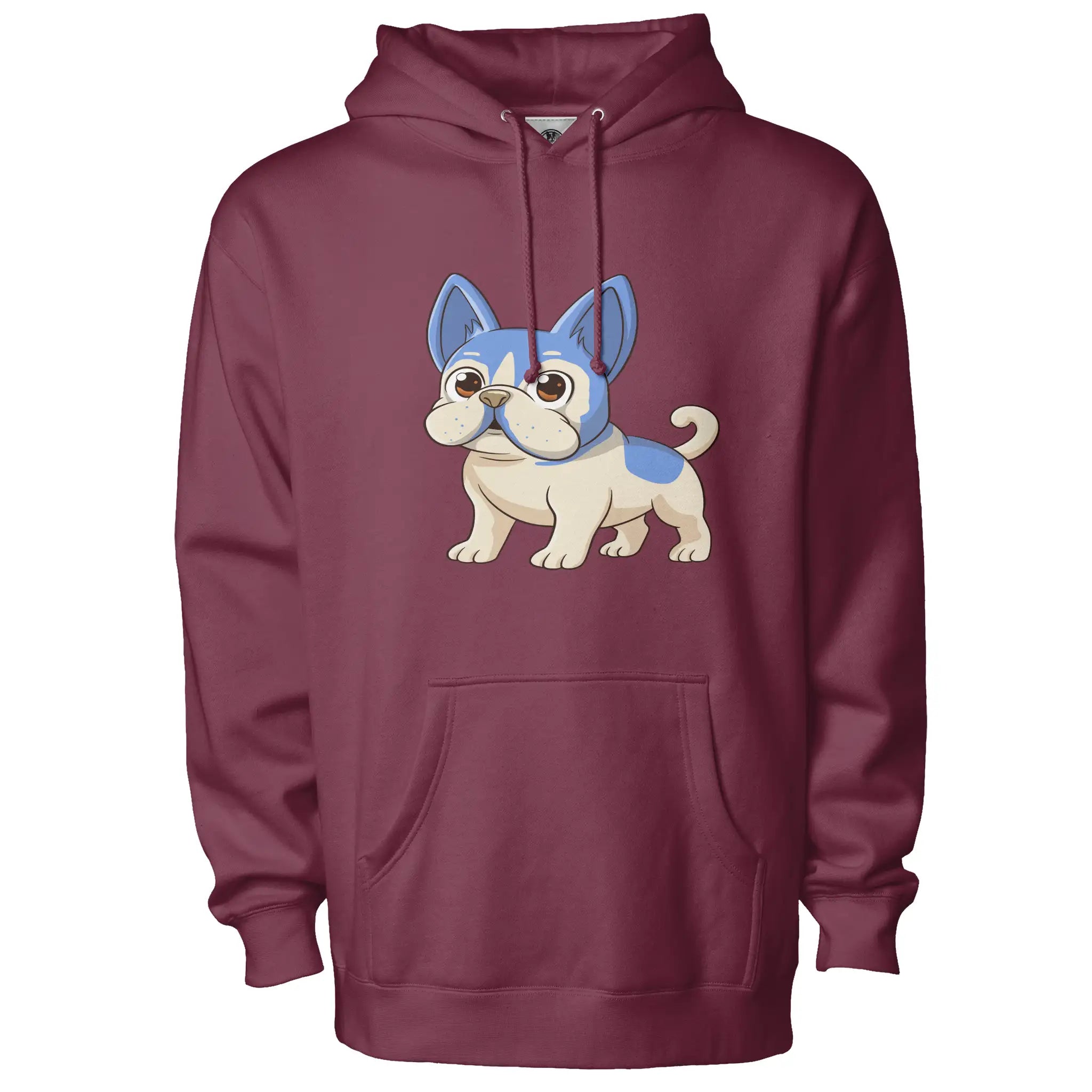 Frenchie Anime Hoodie Fleece Pullover - Cozy Unisex Style with Premium Fabric and Hidden Pockets