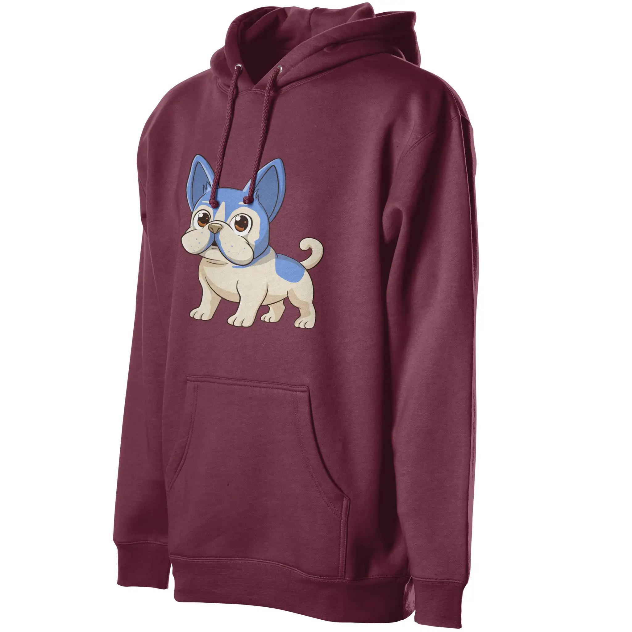 Frenchie Anime Hoodie Fleece Pullover - Cozy Unisex Style with Premium Fabric and Hidden Pockets