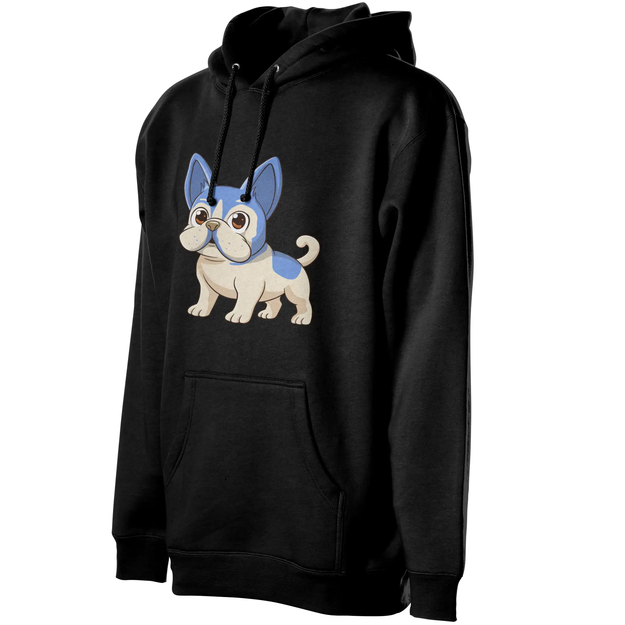 Frenchie Anime Hoodie Fleece Pullover - Cozy Unisex Style with Premium Fabric and Hidden Pockets