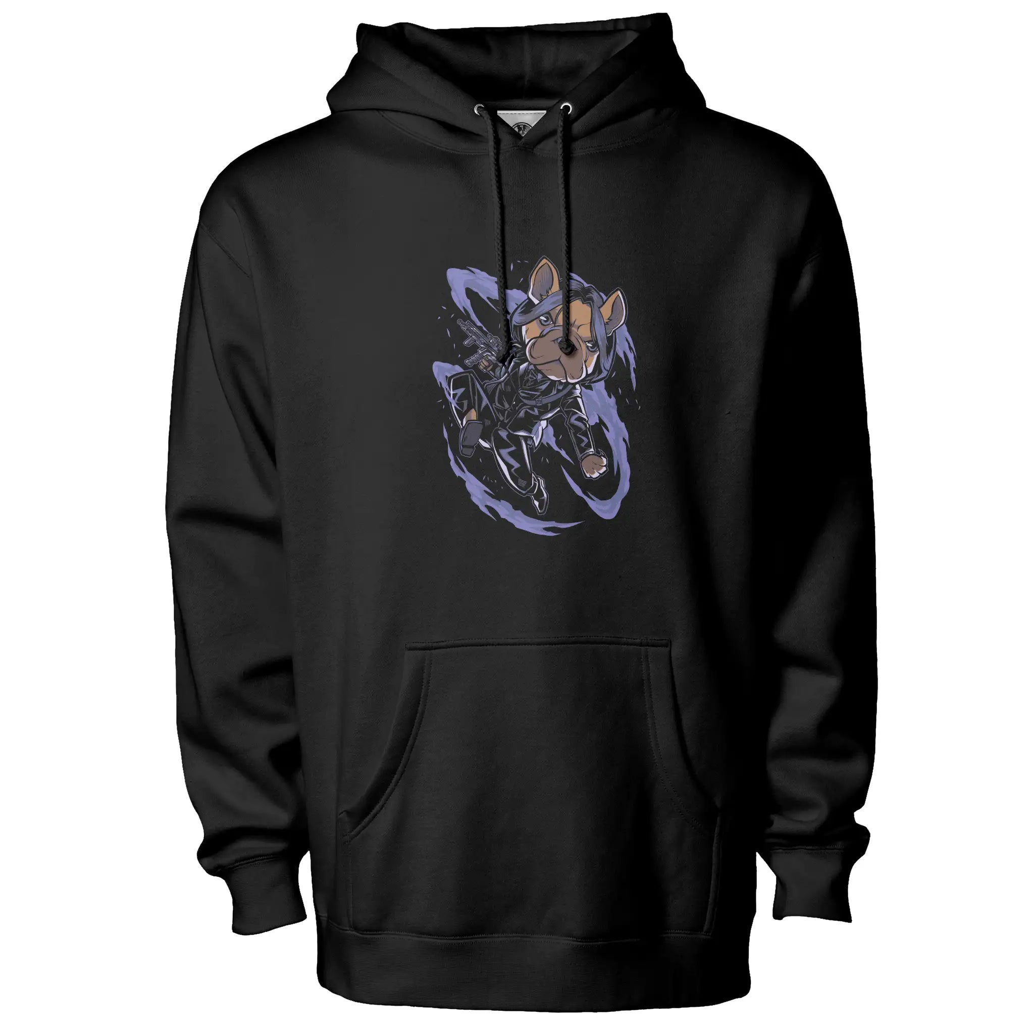John Wick Frenchie Fleece Pullover Hoodie - Unisex Premium Cotton Dog Dad Apparel #VigilanteStyle #DogFashion #WearYourStory