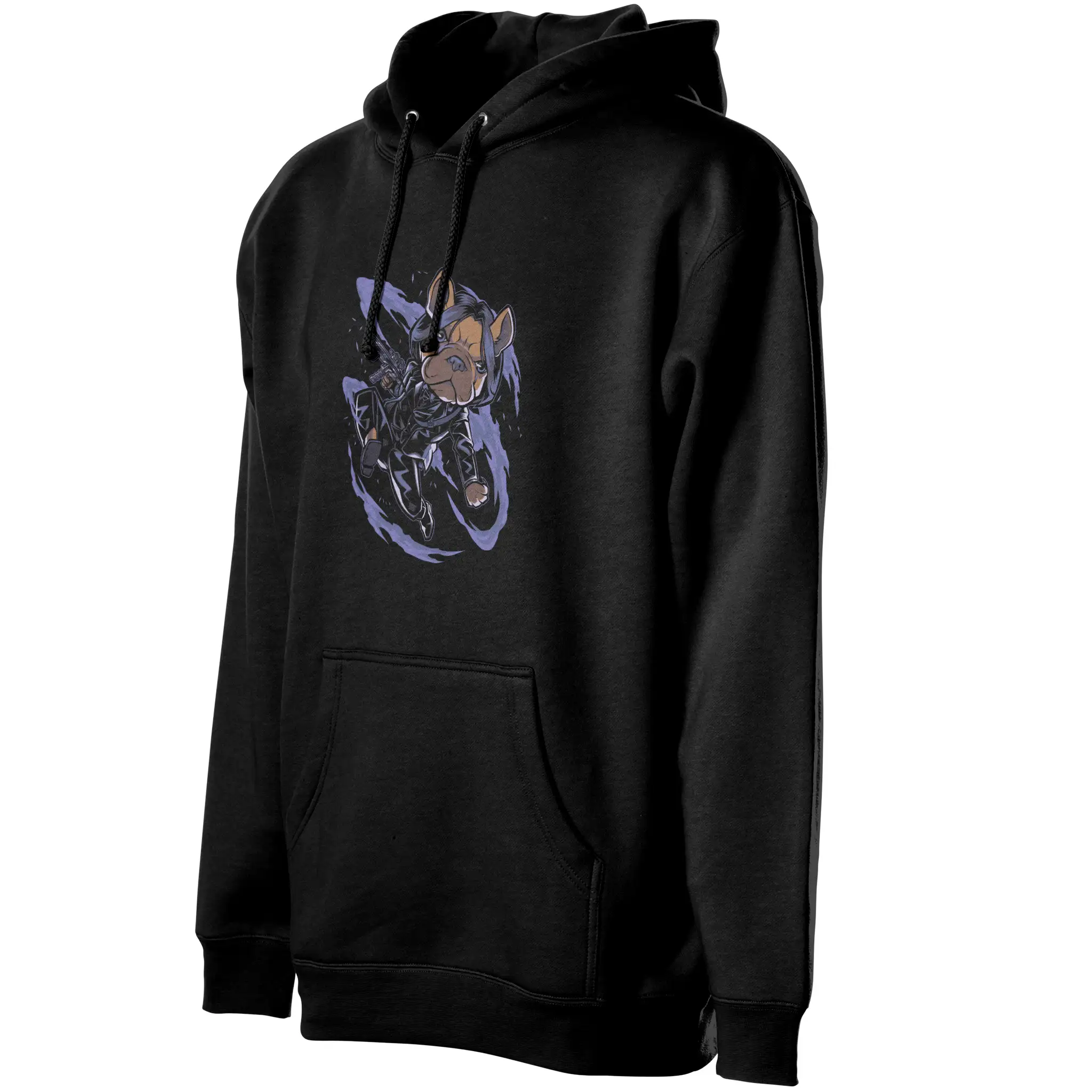 John Wick Frenchie Fleece Pullover Hoodie - Unisex Premium Cotton Dog Dad Apparel #VigilanteStyle #DogFashion #WearYourStory