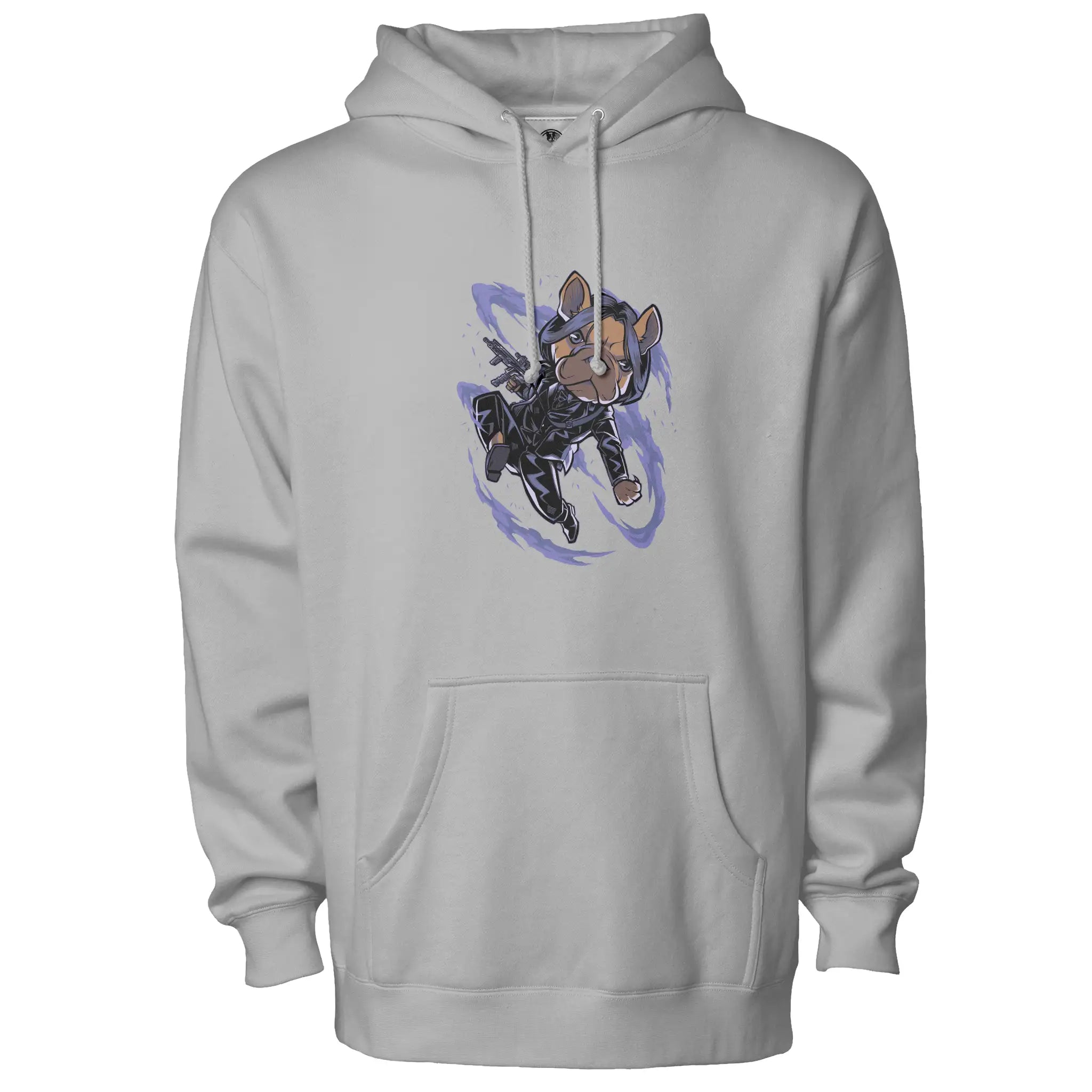 John Wick Frenchie Fleece Pullover Hoodie - Unisex Premium Cotton Dog Dad Apparel #VigilanteStyle #DogFashion #WearYourStory