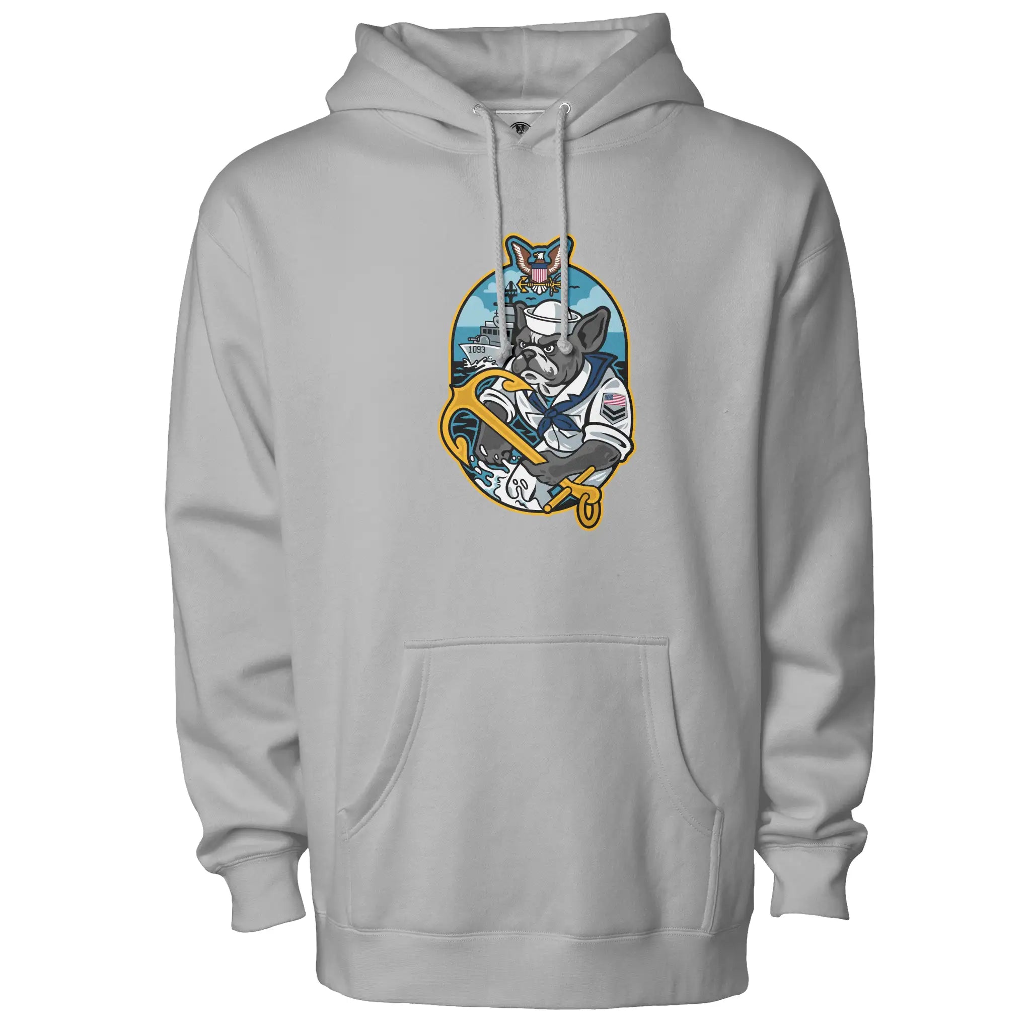 US Navy Frenchie Premium Fleece Pullover Hoodie