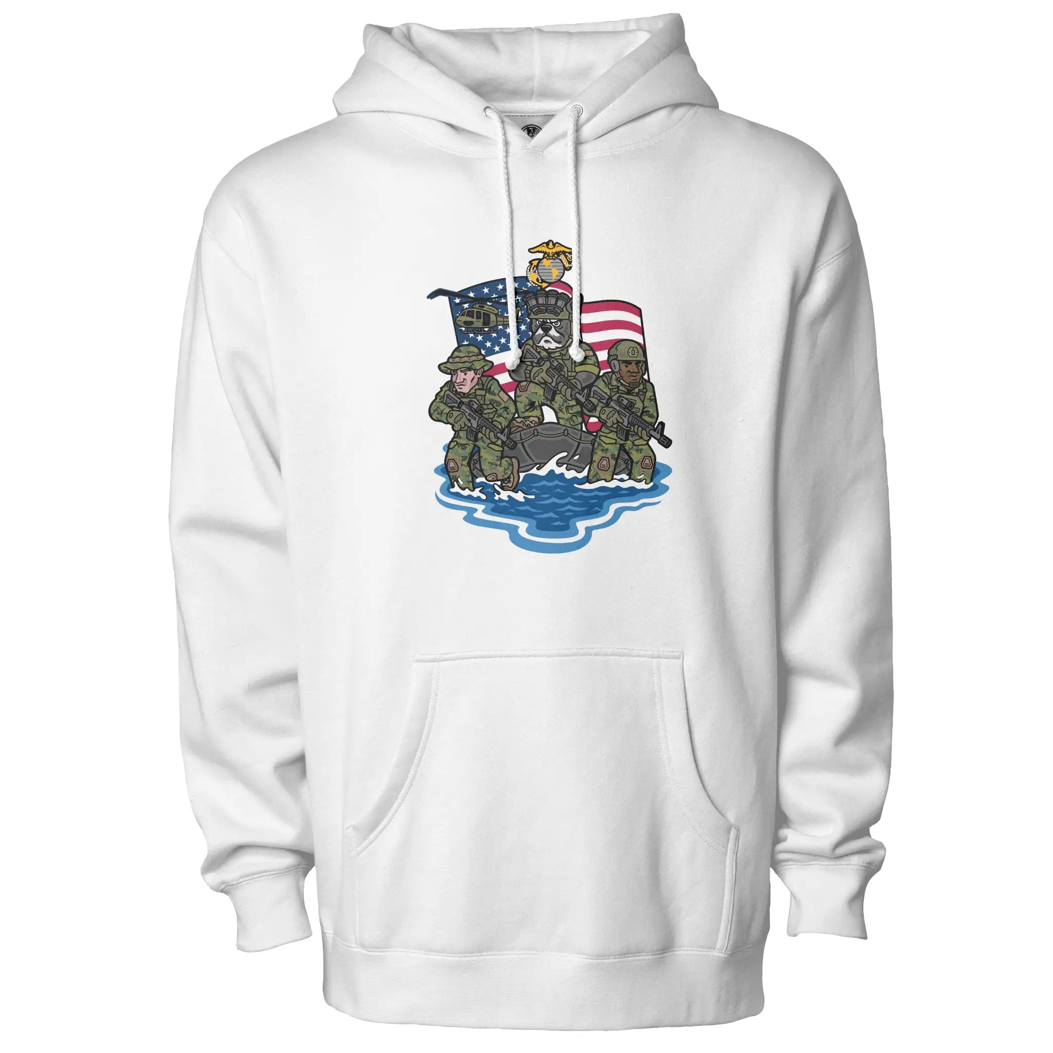 US Marine Corps Frenchie Premium Fleece Pullover Hoodie