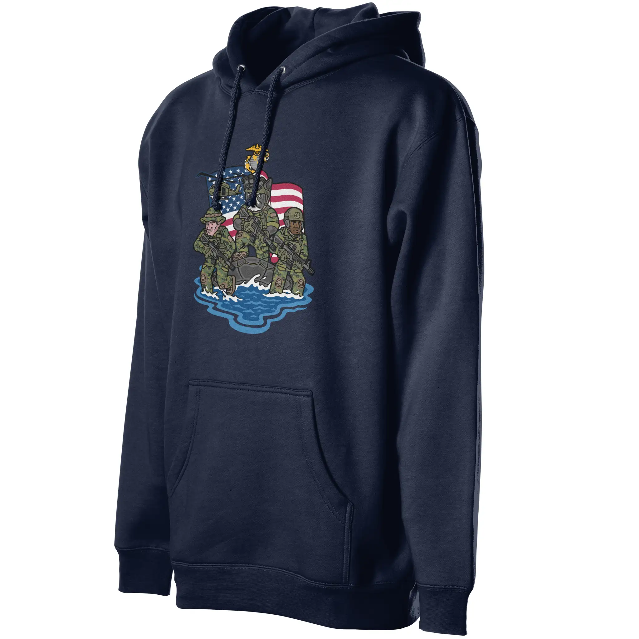 US Marine Corps Frenchie Premium Fleece Pullover Hoodie