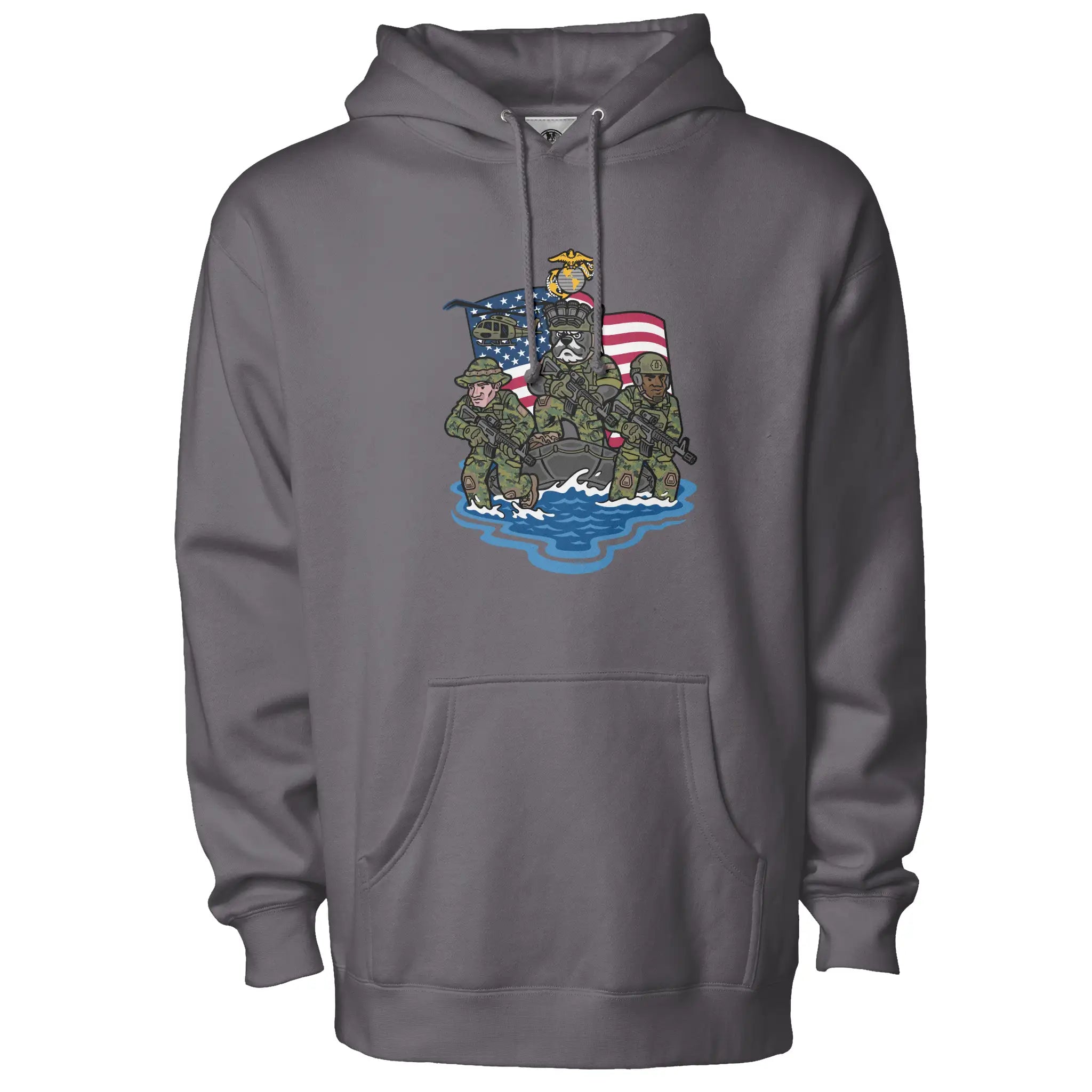 US Marine Corps Frenchie Premium Fleece Pullover Hoodie