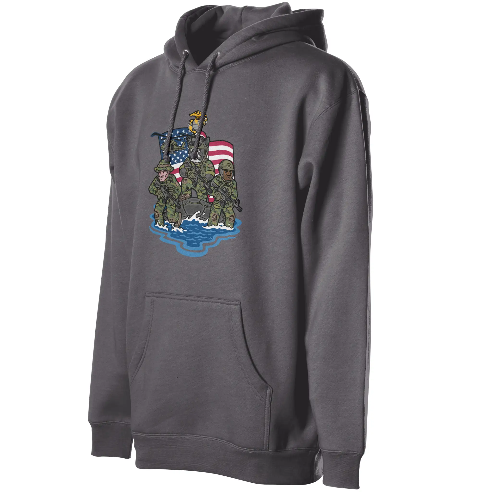 US Marine Corps Frenchie Premium Fleece Pullover Hoodie