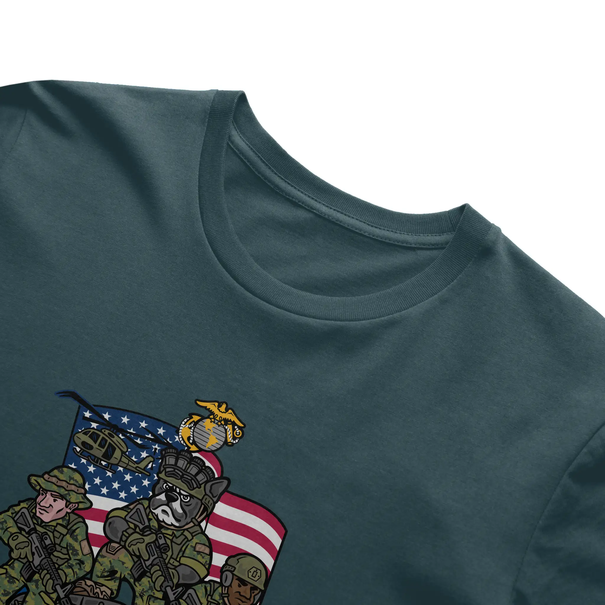 Marine Corps French Bulldog Soft Cotton Graphic Tee