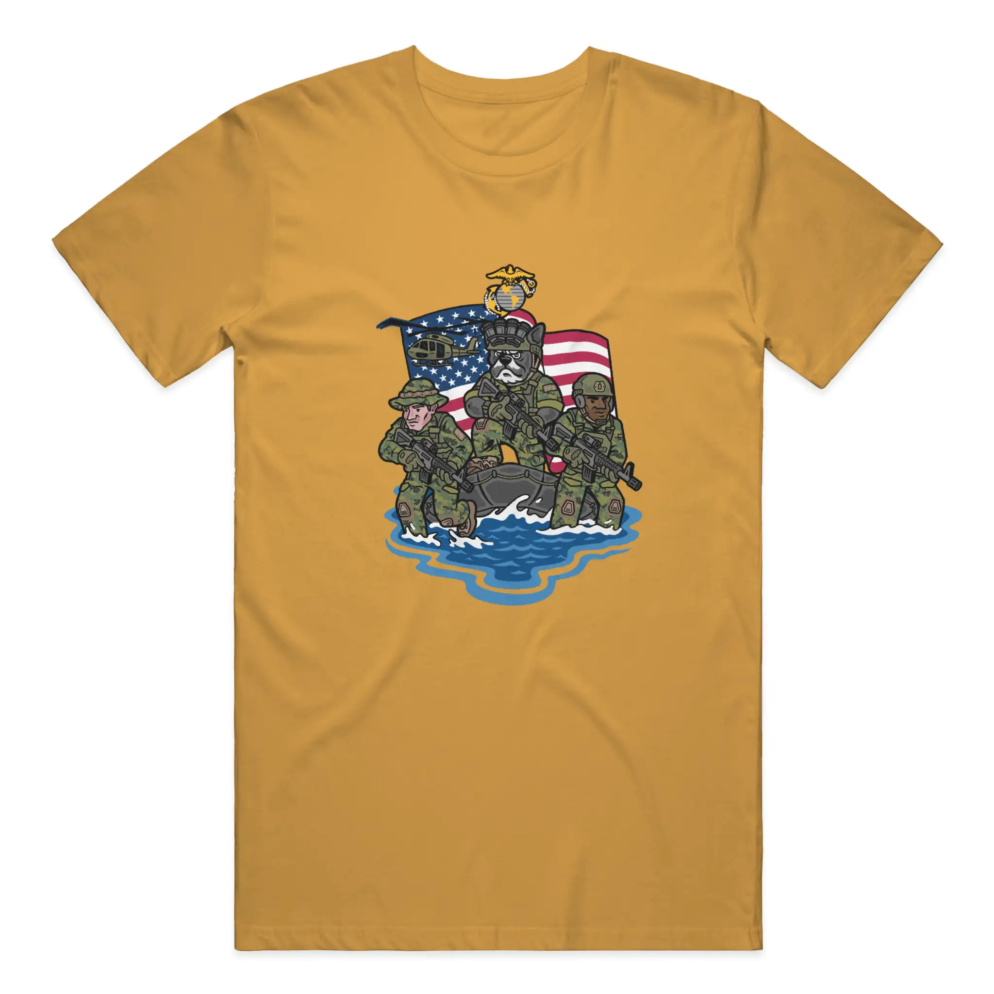 Marine Corps French Bulldog Soft Cotton Graphic Tee