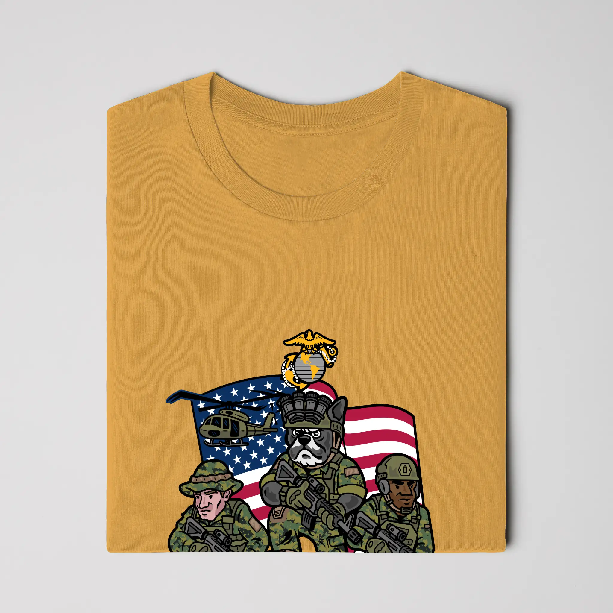 Marine Corps French Bulldog Soft Cotton Graphic Tee