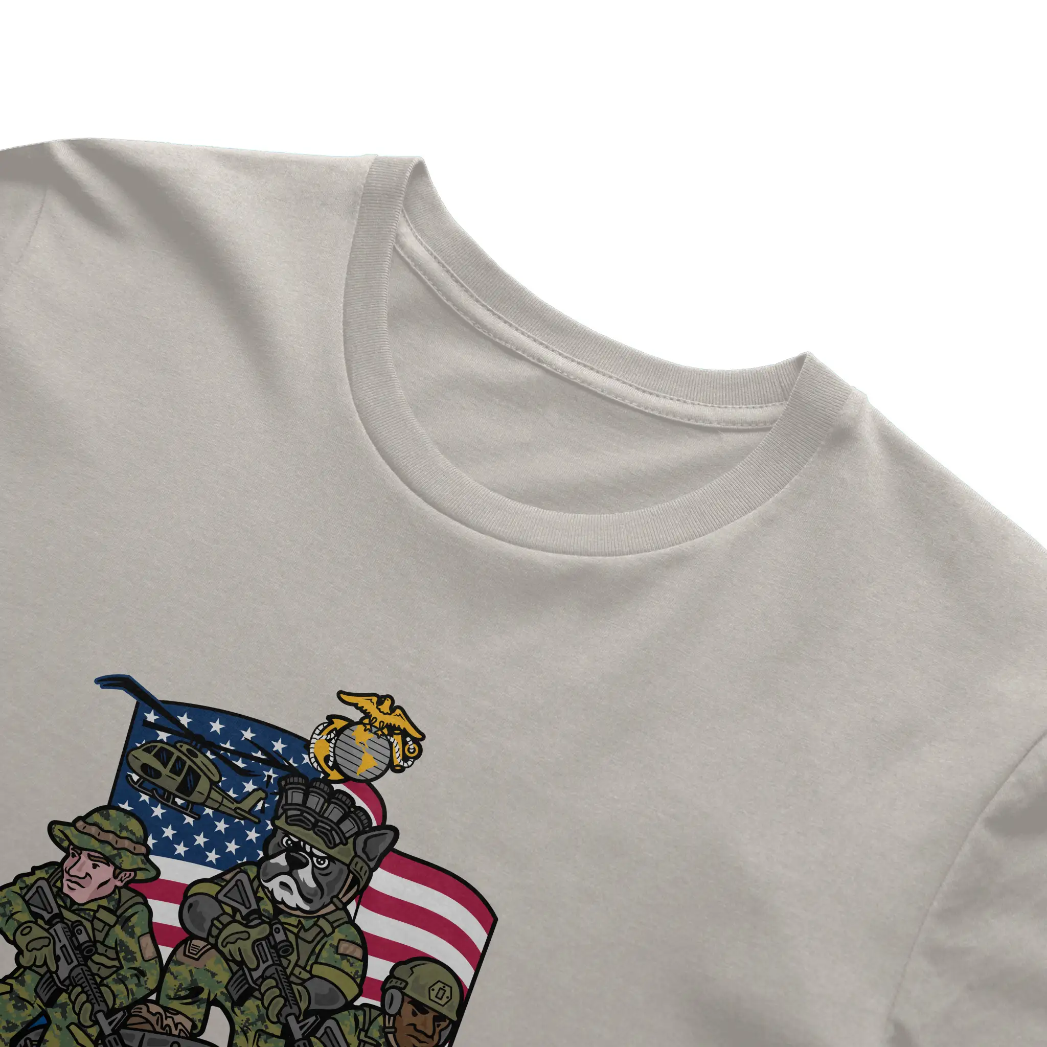 Marine Corps French Bulldog Soft Cotton Graphic Tee
