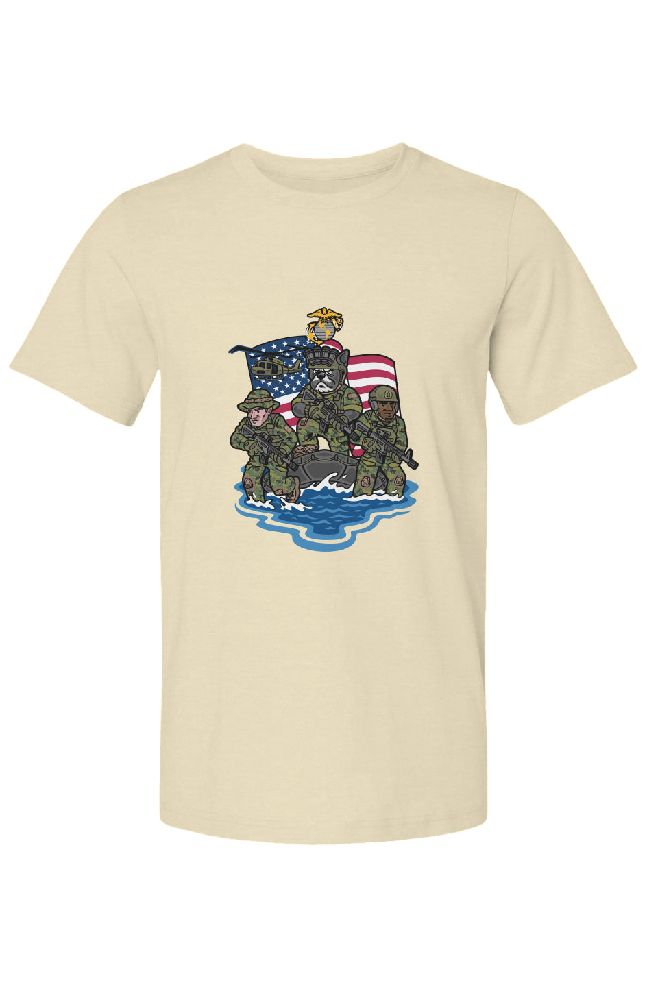Marine Corps French Bulldog Soft Cotton Graphic Tee