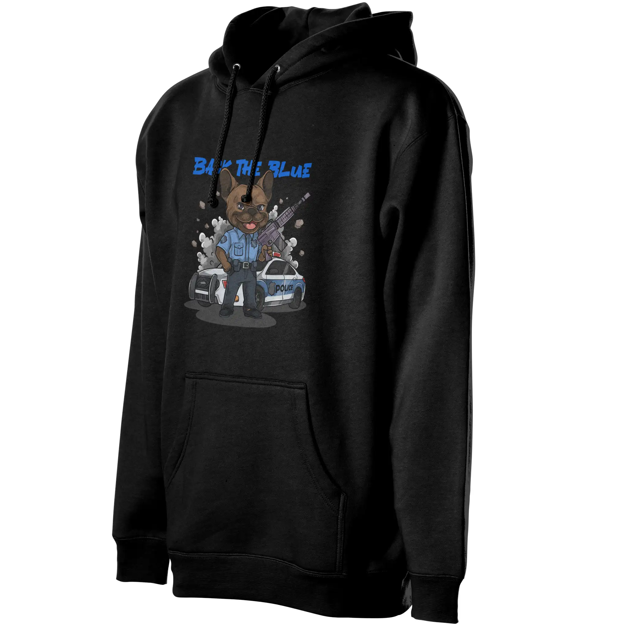 Policeman Frenchie Fleece Pullover Hoodie